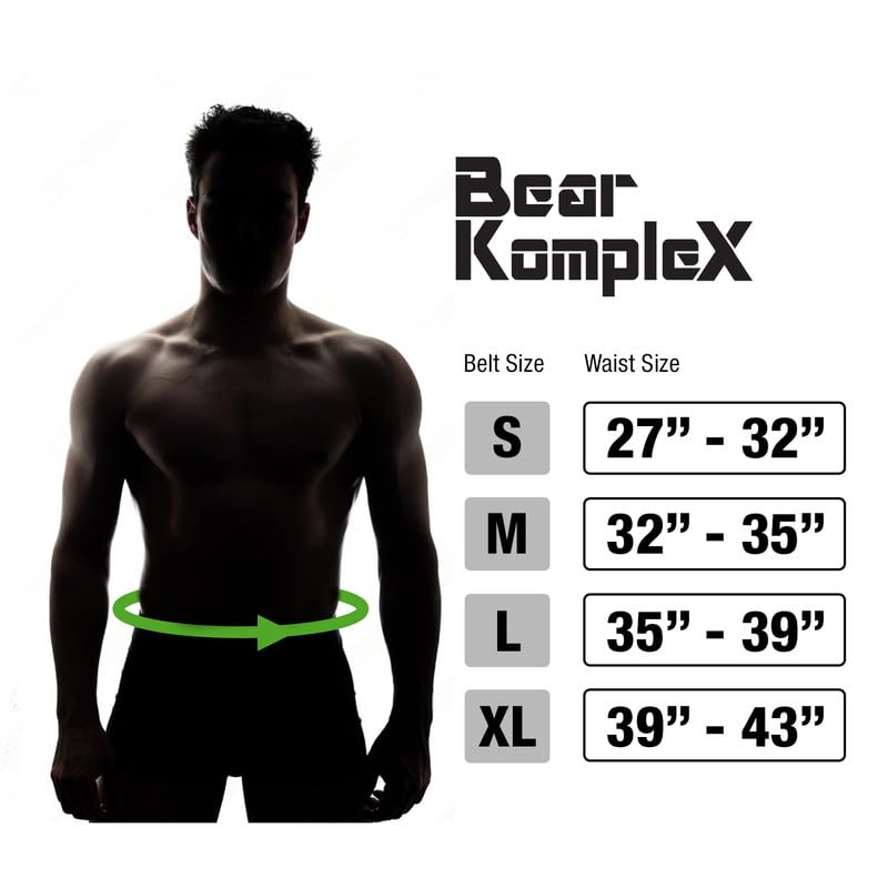 Bear KompleX Premium Leather APEX Weightlifting Belt - Heavy Duty Back & Abdominal Support for Powerlifting, Squats, CrossFit & Weight Training - Adjustable Low Profile Velcro Design for Maximum Comfort & Stability - Ideal for Gym, Home Workouts & Strength Training