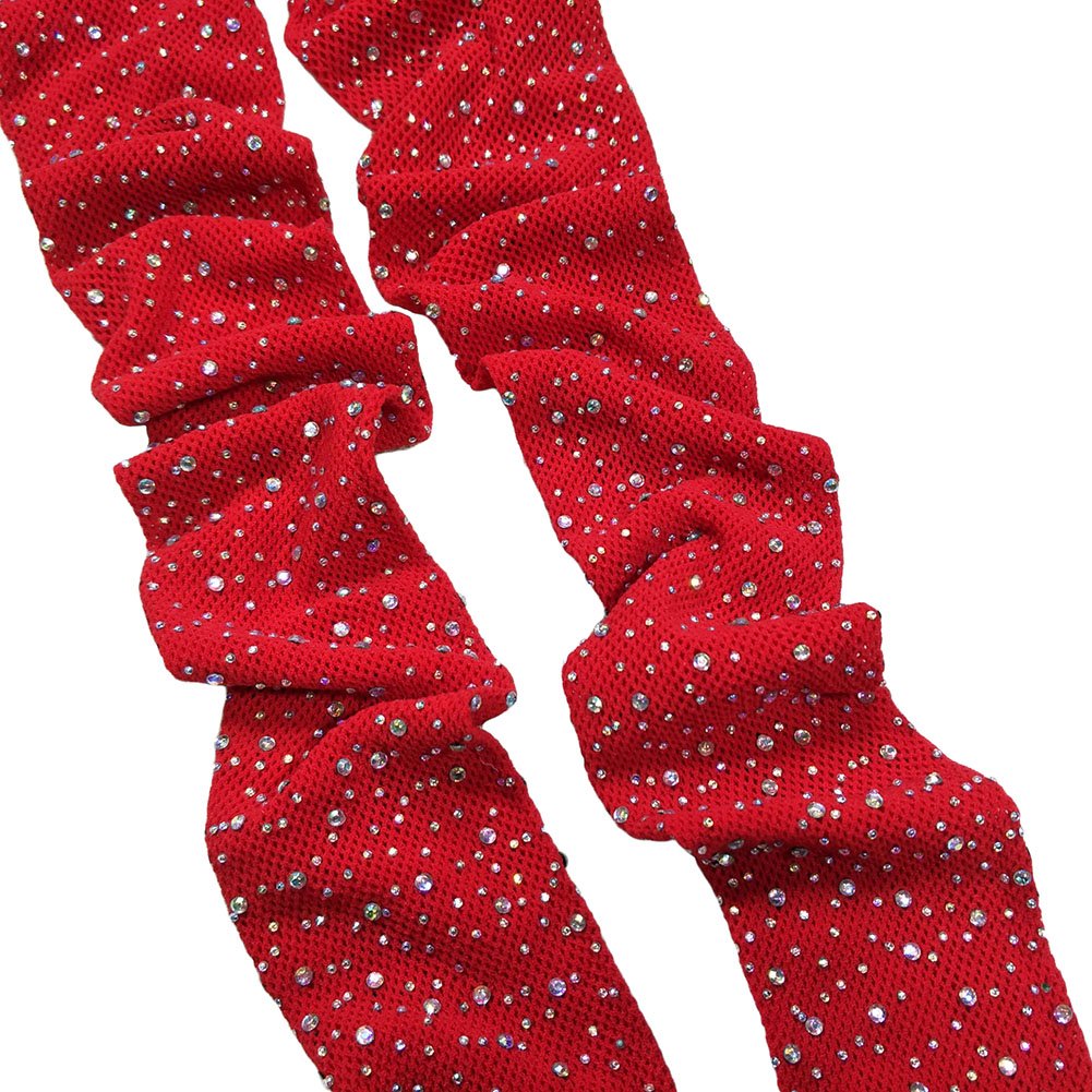 LUCKELF Sexy High Waist Sparkle Rhinestone Fishnet Stockings - Glamorous Party Tights for Women, Perfect for Nightclubs, Halloween, Cosplay & Burlesque Shows