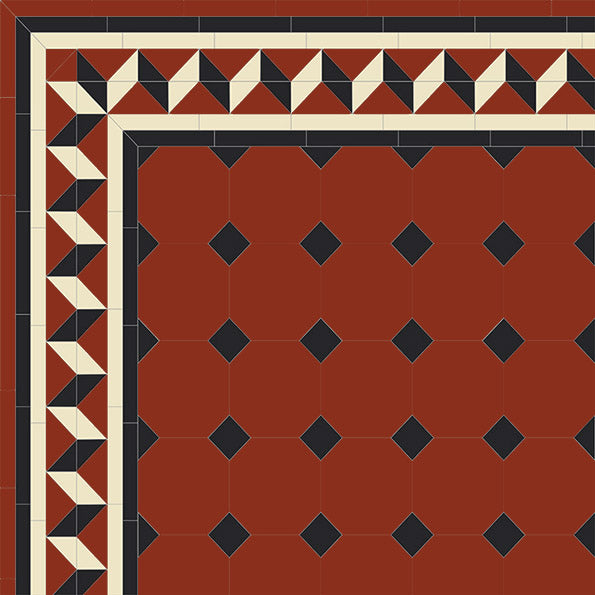 Winckelmans Granitklinker Klinkerfris Bristol 225mm Red/Black/White - Premium Granite Tiles for Kitchen Backsplash & Bathroom Flooring