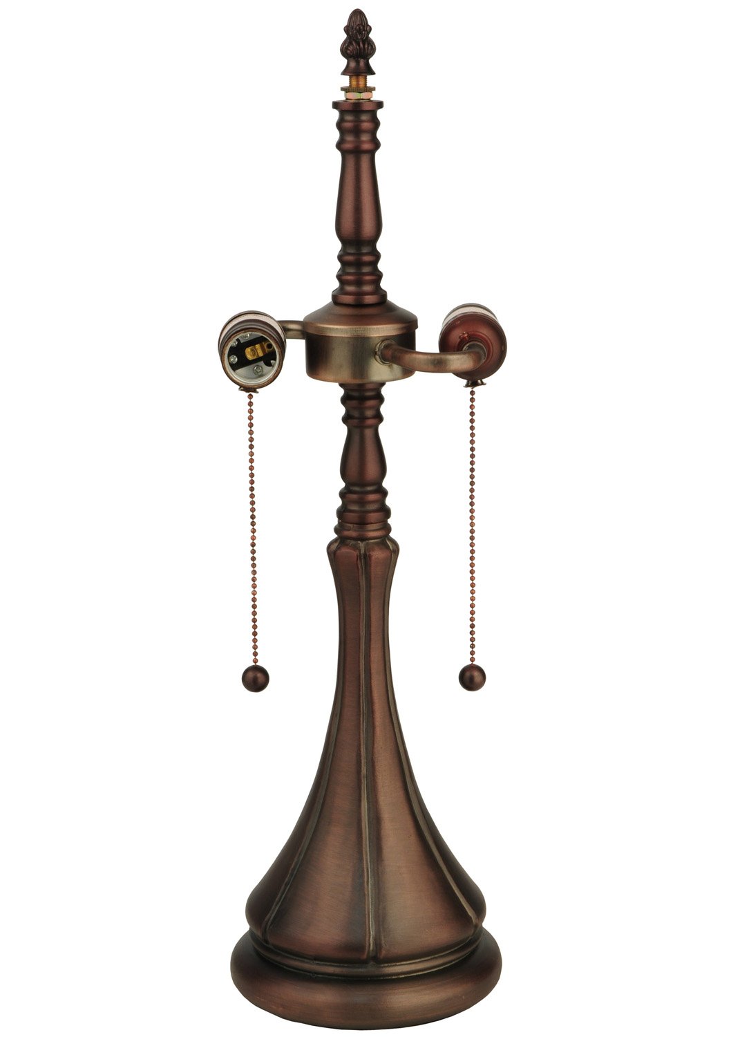 Meyda Tiffany Fluted Table Lamp Base - Elegant Stained Glass Home Decor for Living Room, Bedroom & Office - Perfect for Ambient Lighting & Vintage Style Decorating