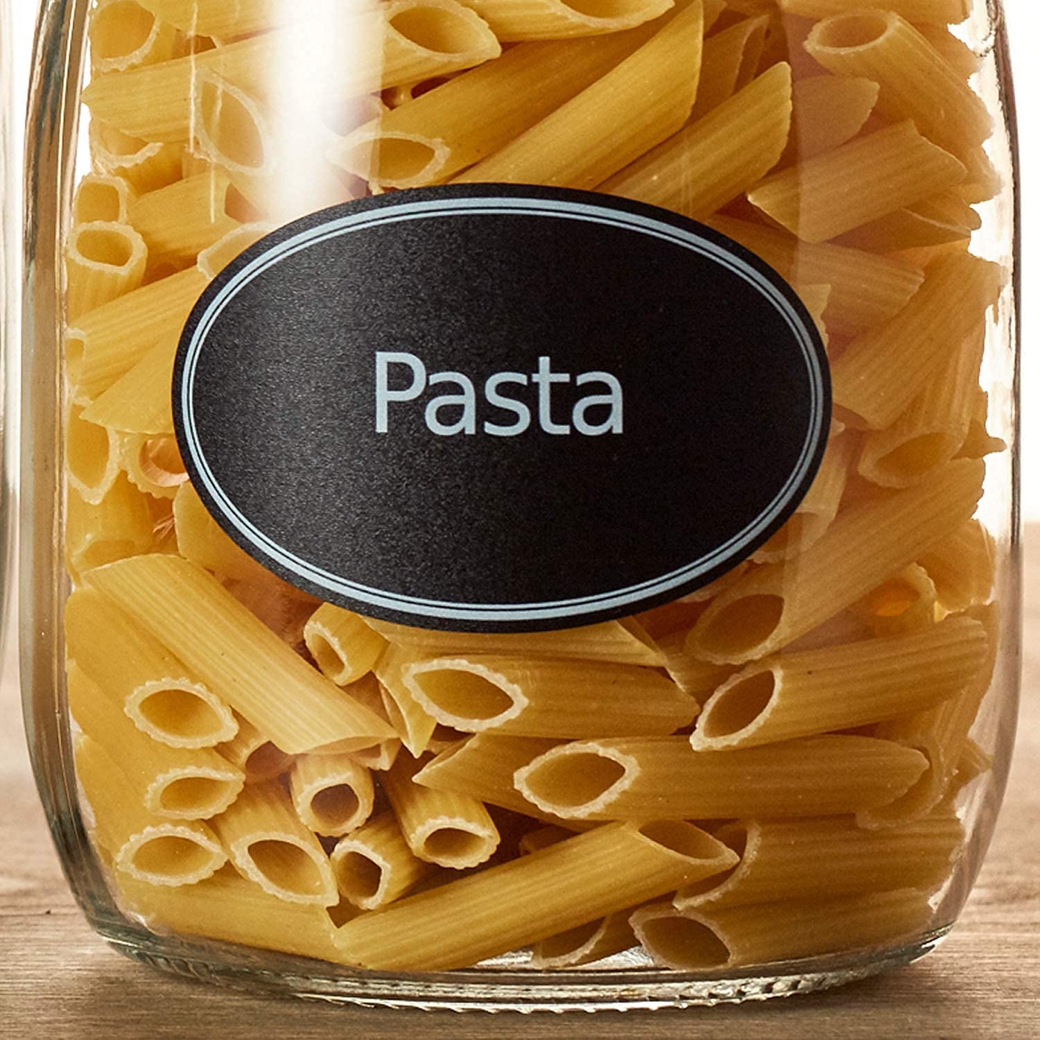 350 Preprinted Pantry Labels - Heavyweight Vinyl Black Chalkboard Stickers | Waterproof Oval Labels for Canisters & Kitchen Containers (3