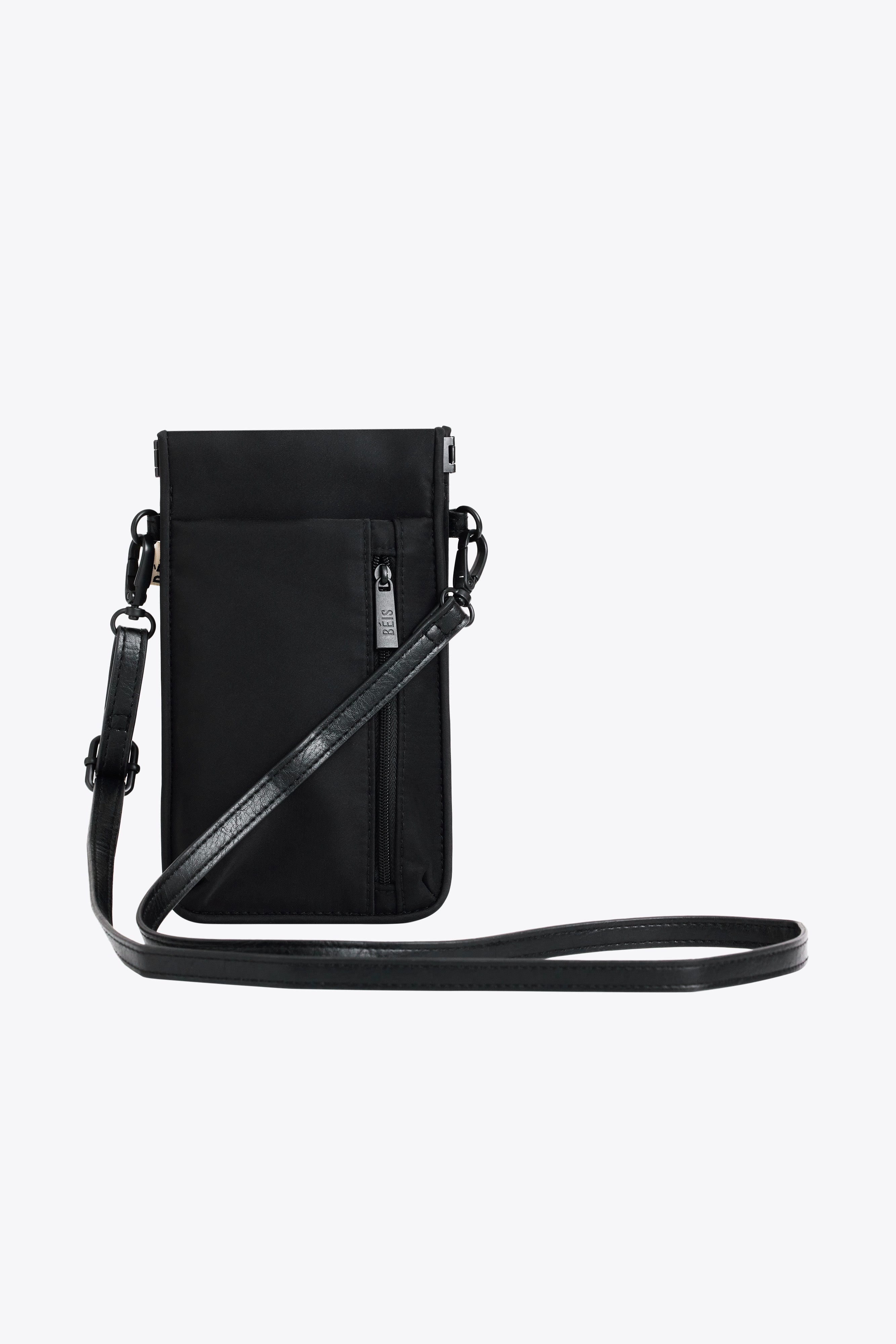 Stylish Black ID Crossbody Bag for Women - Secure & Hands-Free Everyday Essentials Carrier - Perfect for Travel, Shopping & Daily Commute