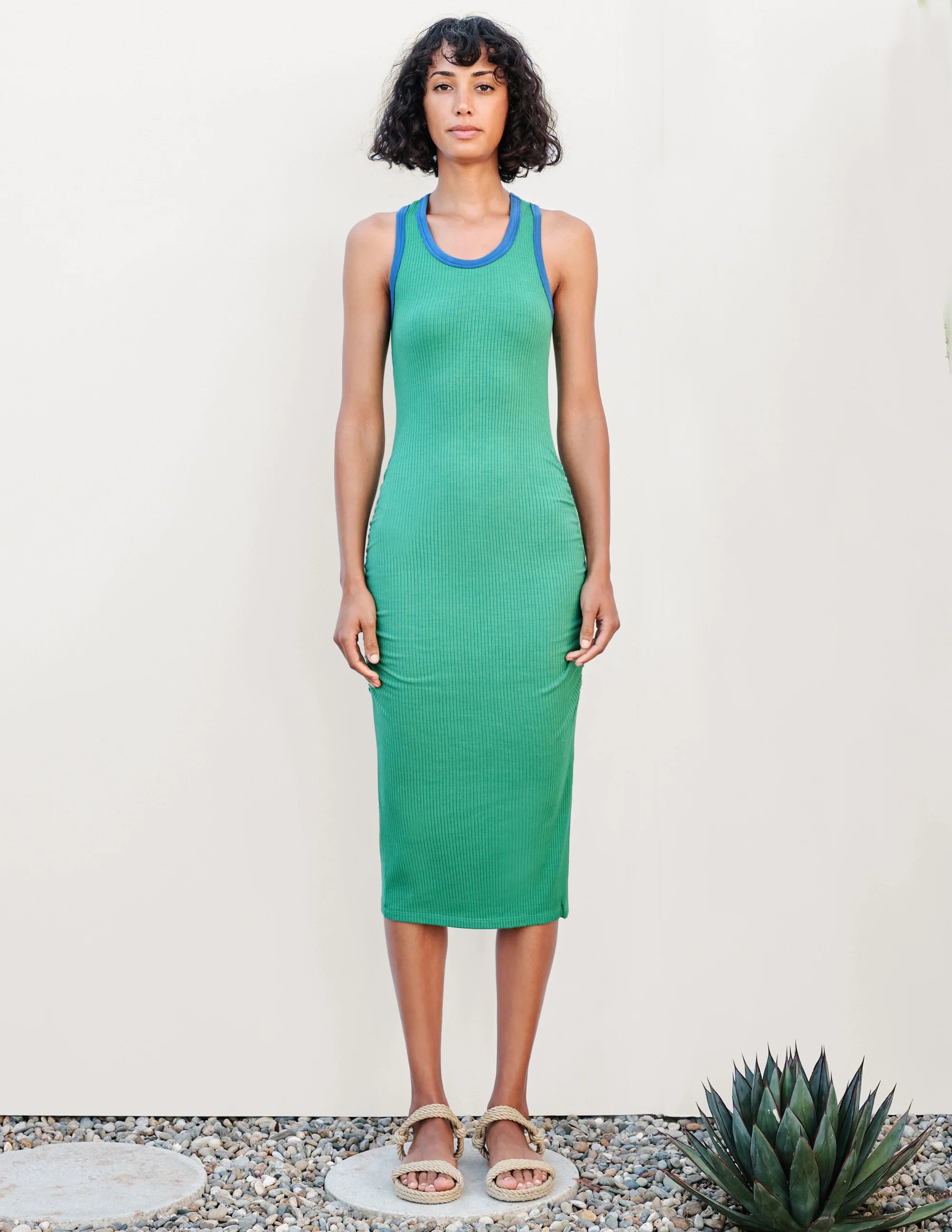 Stylish Colorblock Dress in Clover & Royal - Perfect for Casual Outings, Parties & Office Wear