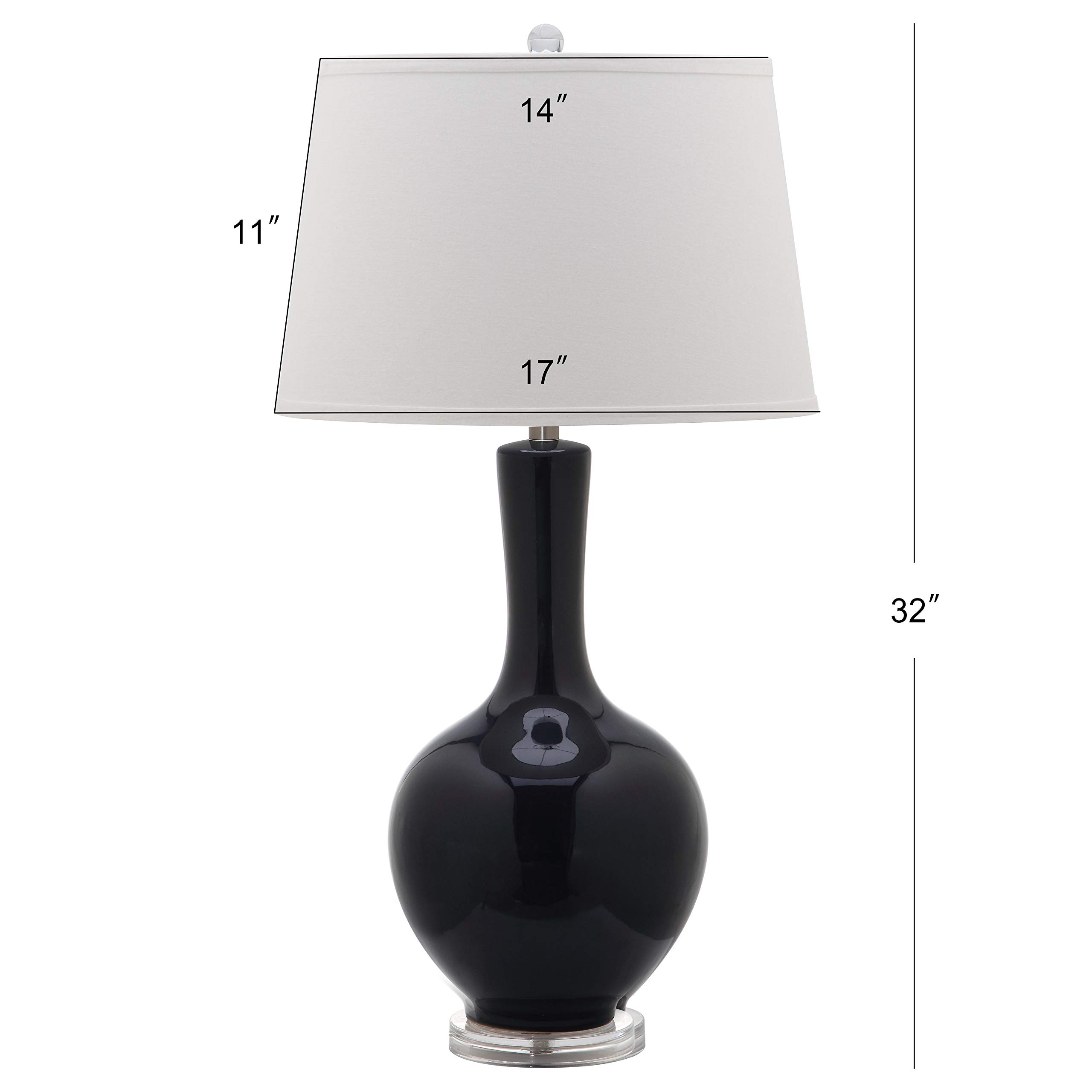 SAFAVIEH Blanche Modern Navy Ceramic Table Lamp Set of 2 - 32
