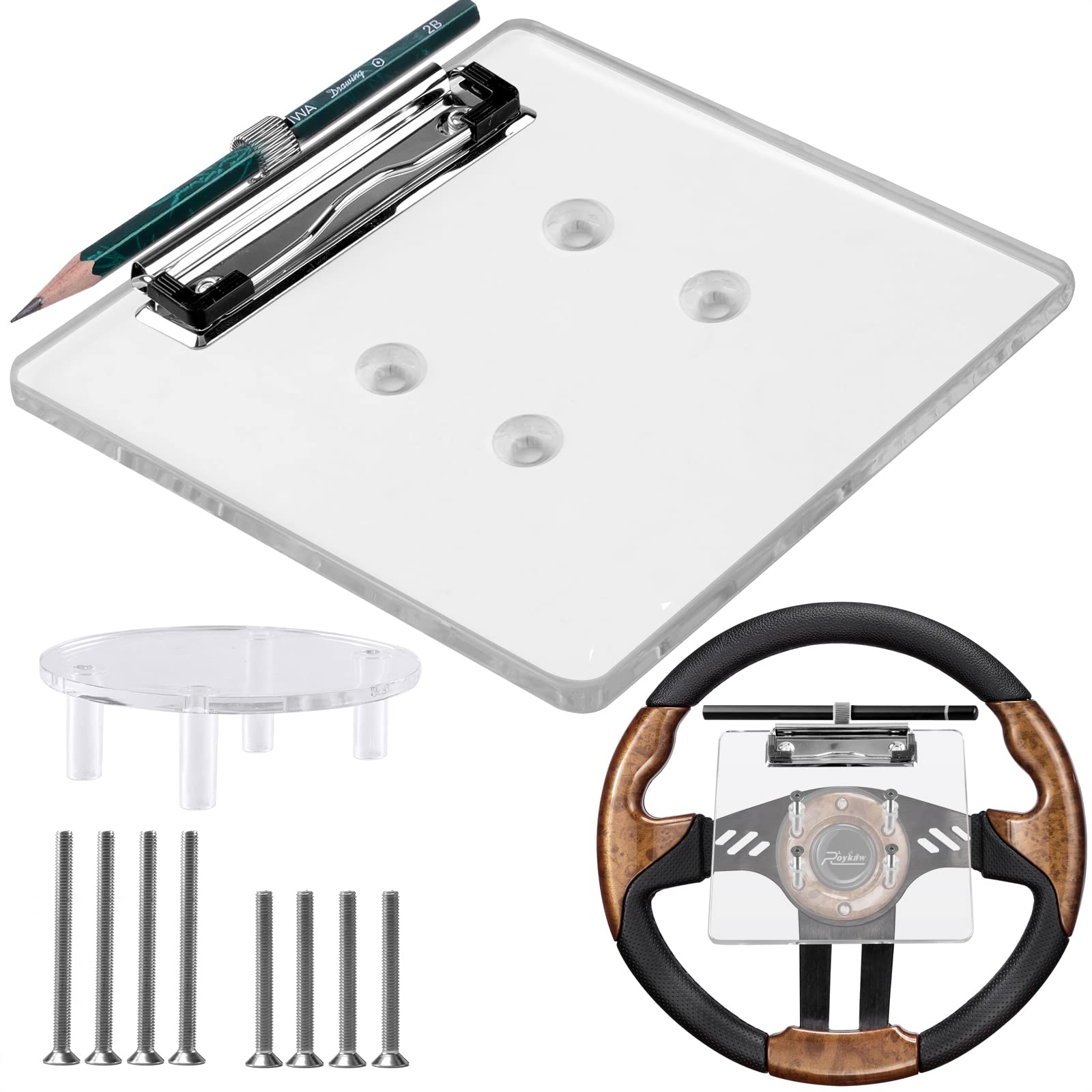 Roykaw Golf Cart Steering Wheel with Scorecard Holder - Premium Replacement Steering Wheel for Golf Carts - Perfect for Golf Course, Club, and Personal Use