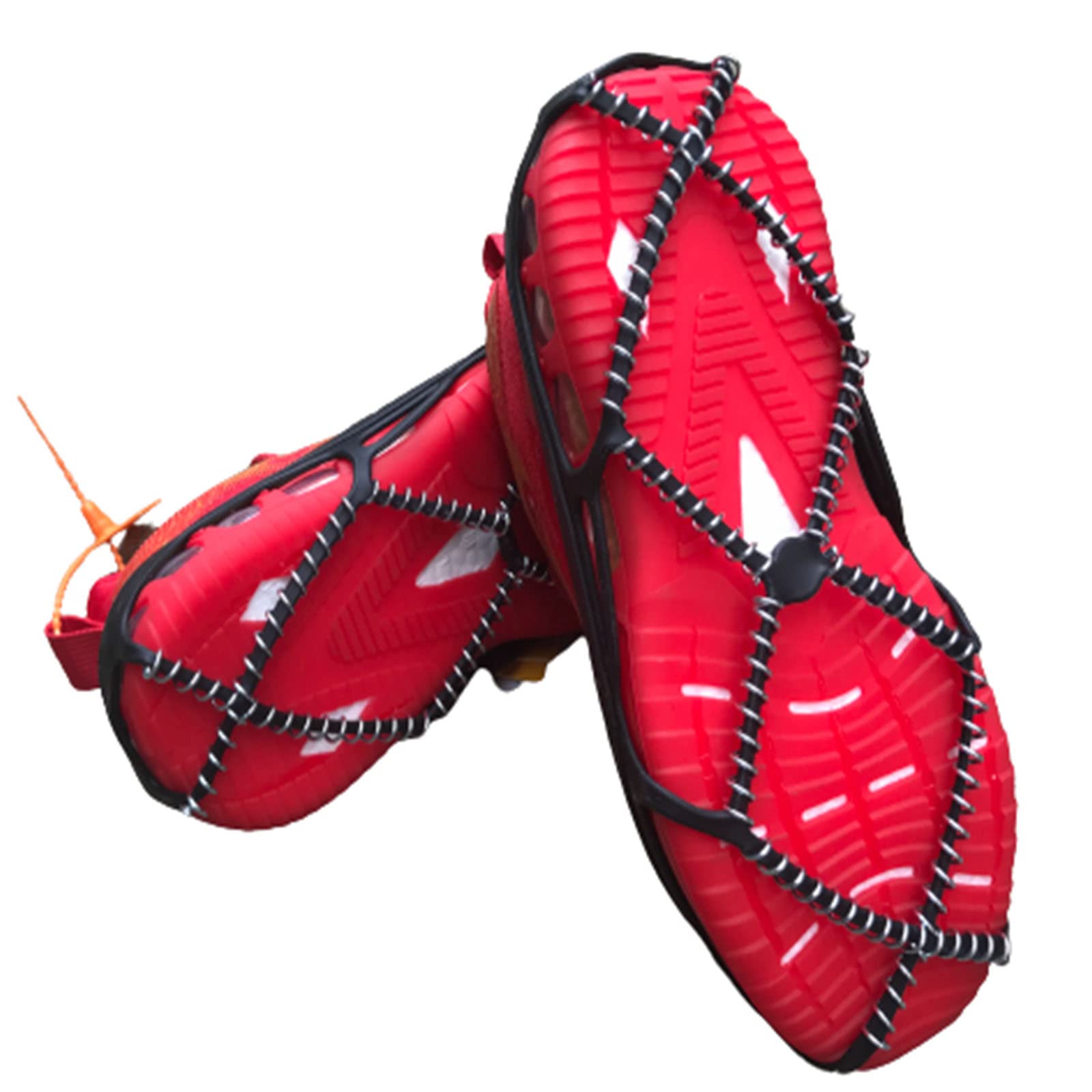 Anti-Slip Ice Cleats for Shoes & Boots - Winter Traction Crampons with Rubber Spikes for Snow & Ice - Non-Slip Grippers for Hiking, Climbing & Mountaineering (2 Pack, Unisex) - Perfect for Winter Walking, Outdoor Adventures & Slippery Conditions
