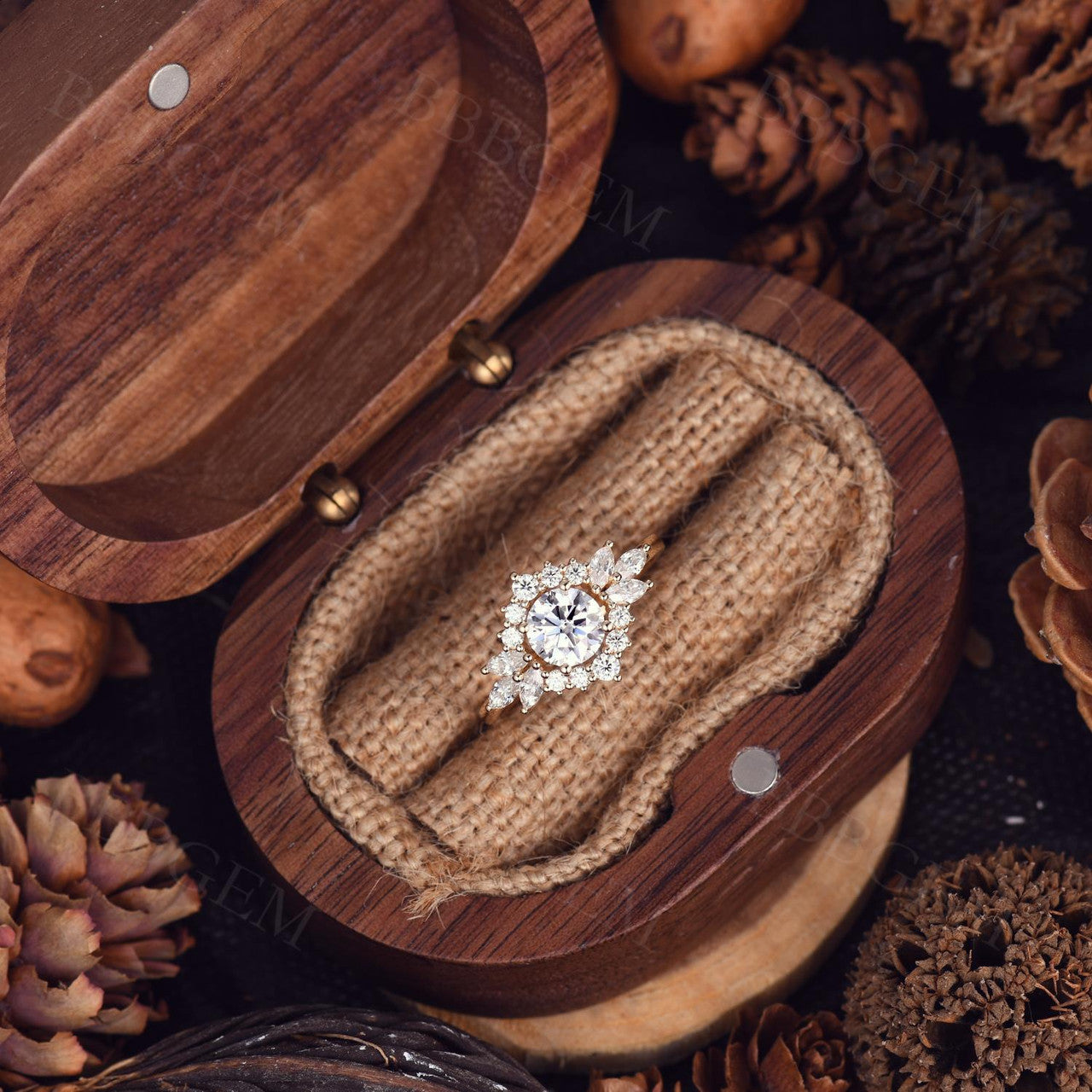 Vintage Round Cut Moissanite Engagement Ring 1.0CT Solid Rose Gold - Perfect for Proposals, Weddings & Anniversary Gifts