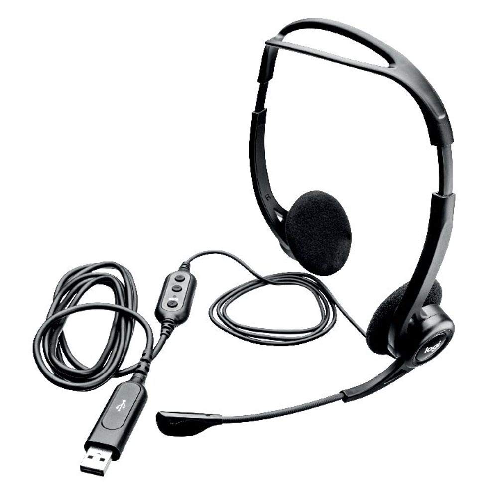 Logitech OEM PC 960 USB Stereo Headset - Noise Cancelling Gaming Headphones with Mic for PC, Laptop, PS4, Xbox - Perfect for Online Meetings, Gaming & Music