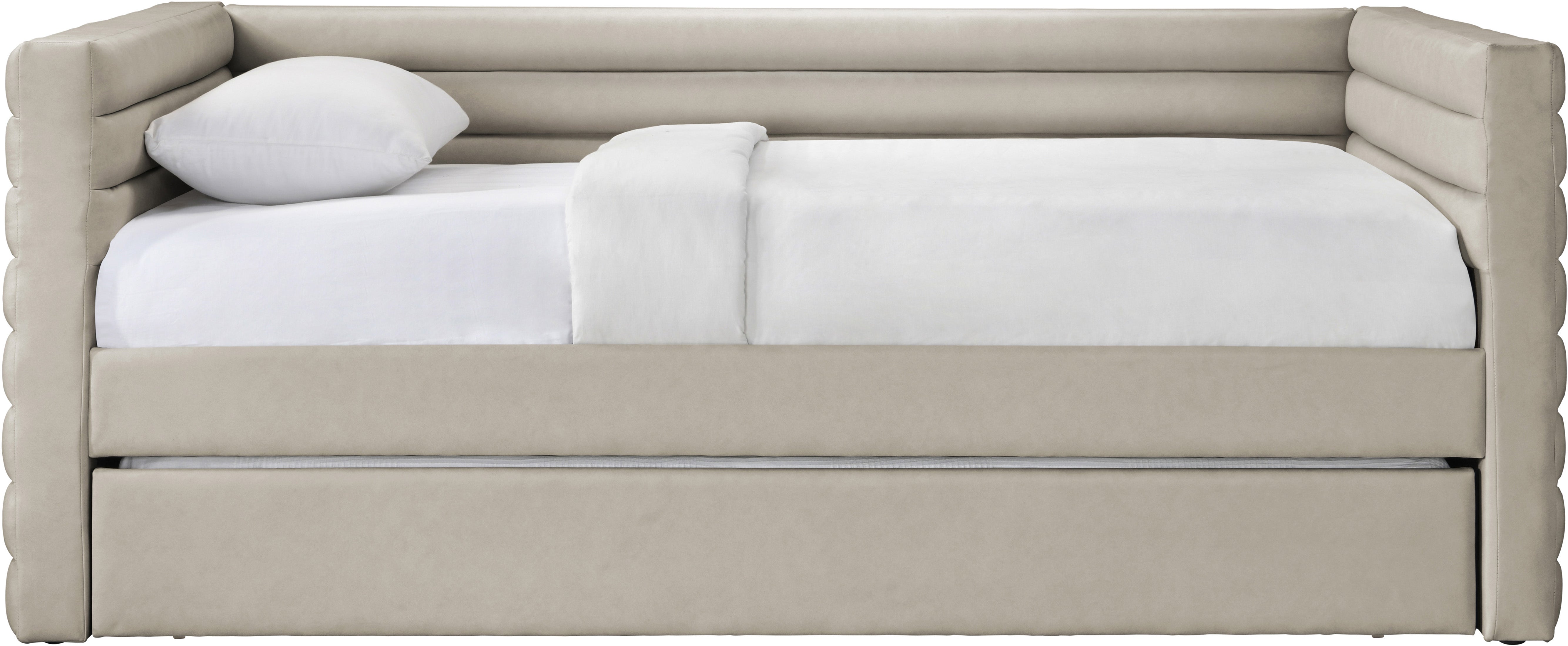 Beverly Vegan Leather Daybed - Modern Faux Leather Sofa Bed for Living Room, Guest Room & Small Spaces | Comfortable Sleeper Couch with Premium PU Leather
