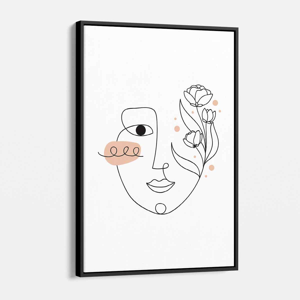 White Face Wall Art Canvas - Modern Abstract Painting for Living Room, Bedroom & Office Decor - 3500