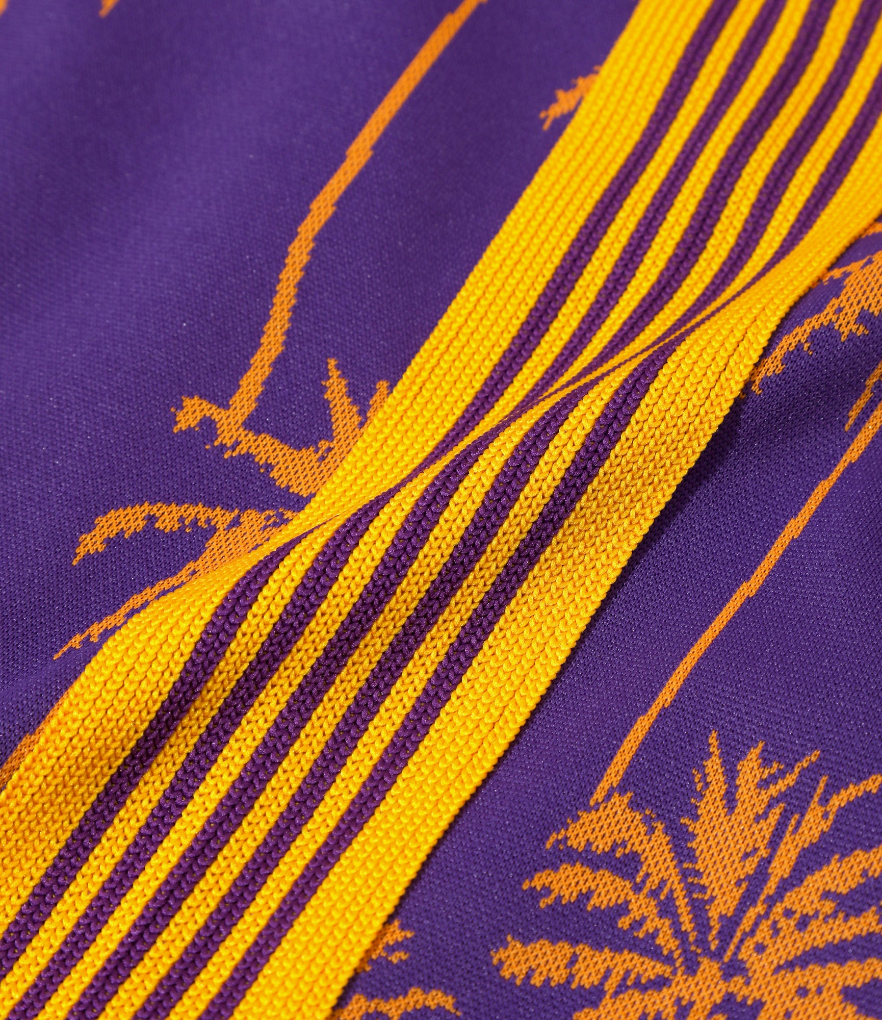 Premium HD Track Pants - Purple & Orange Palm Tree Jacquard Design for Men & Women | Comfortable Workout, Yoga, Lounge & Casual Wear