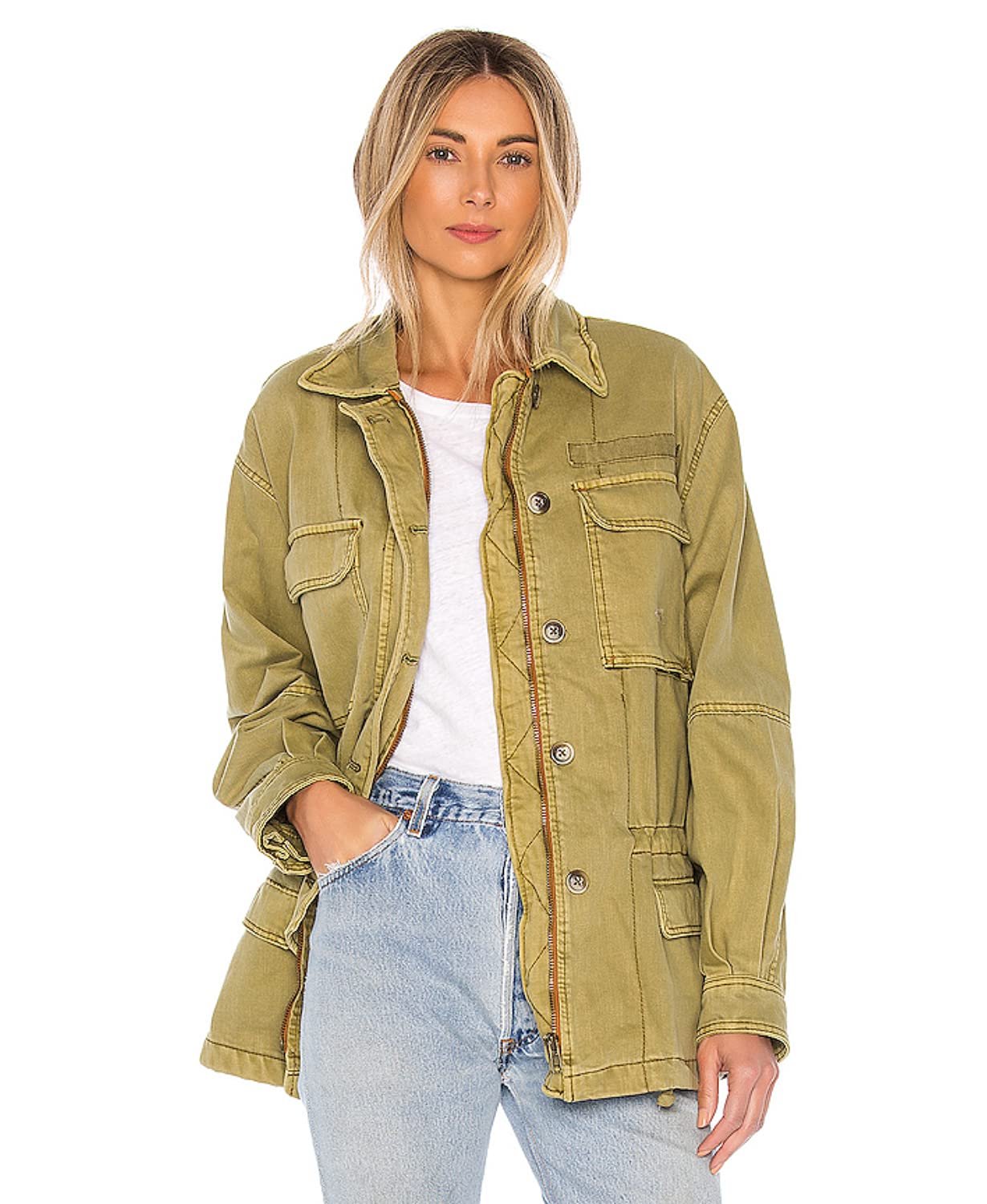 Free People Seize The Day Jacket - Women's Lightweight Denim Jacket for Spring & Fall | Casual Outerwear for Everyday Wear, Travel & Layering