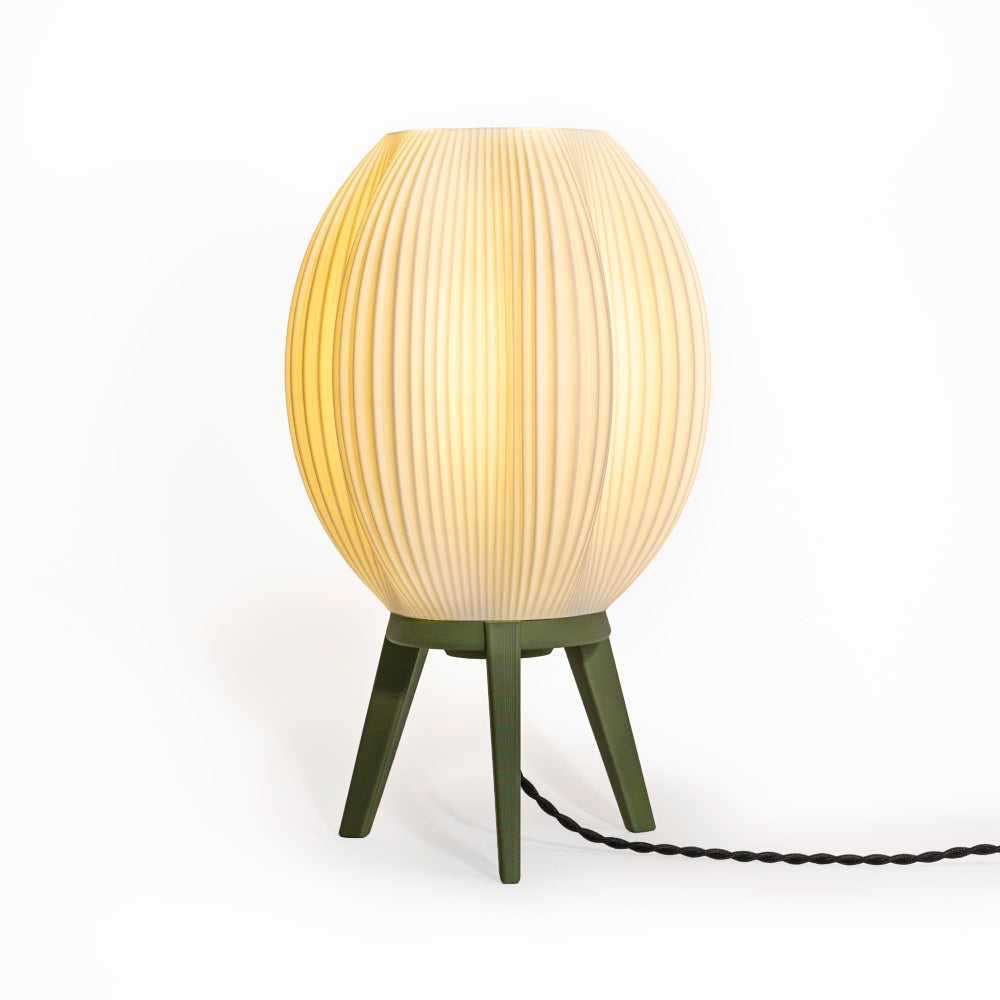 Eco-Friendly Modern Wavy PLA 3D Printed Dimmable LED Table Lamp - Contemporary Home & Office Lighting for Bedroom, Living Room, Study Desk