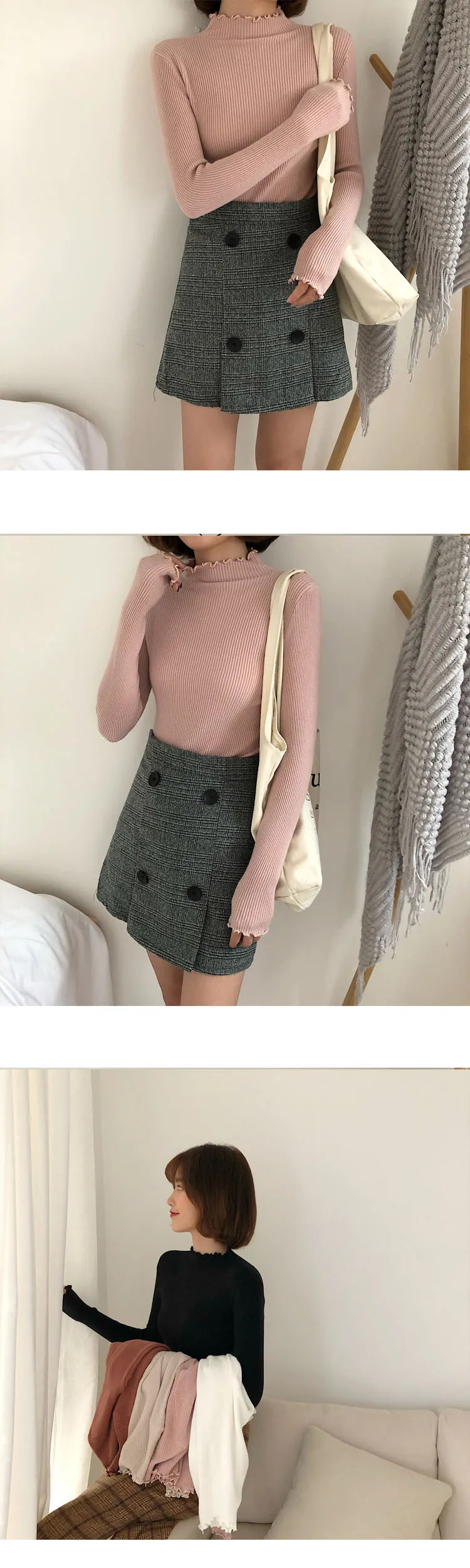 Women's Stretchable Turtleneck Sweater - Soft & Comfortable Winter Pullover for Casual Wear, Office & Date Night