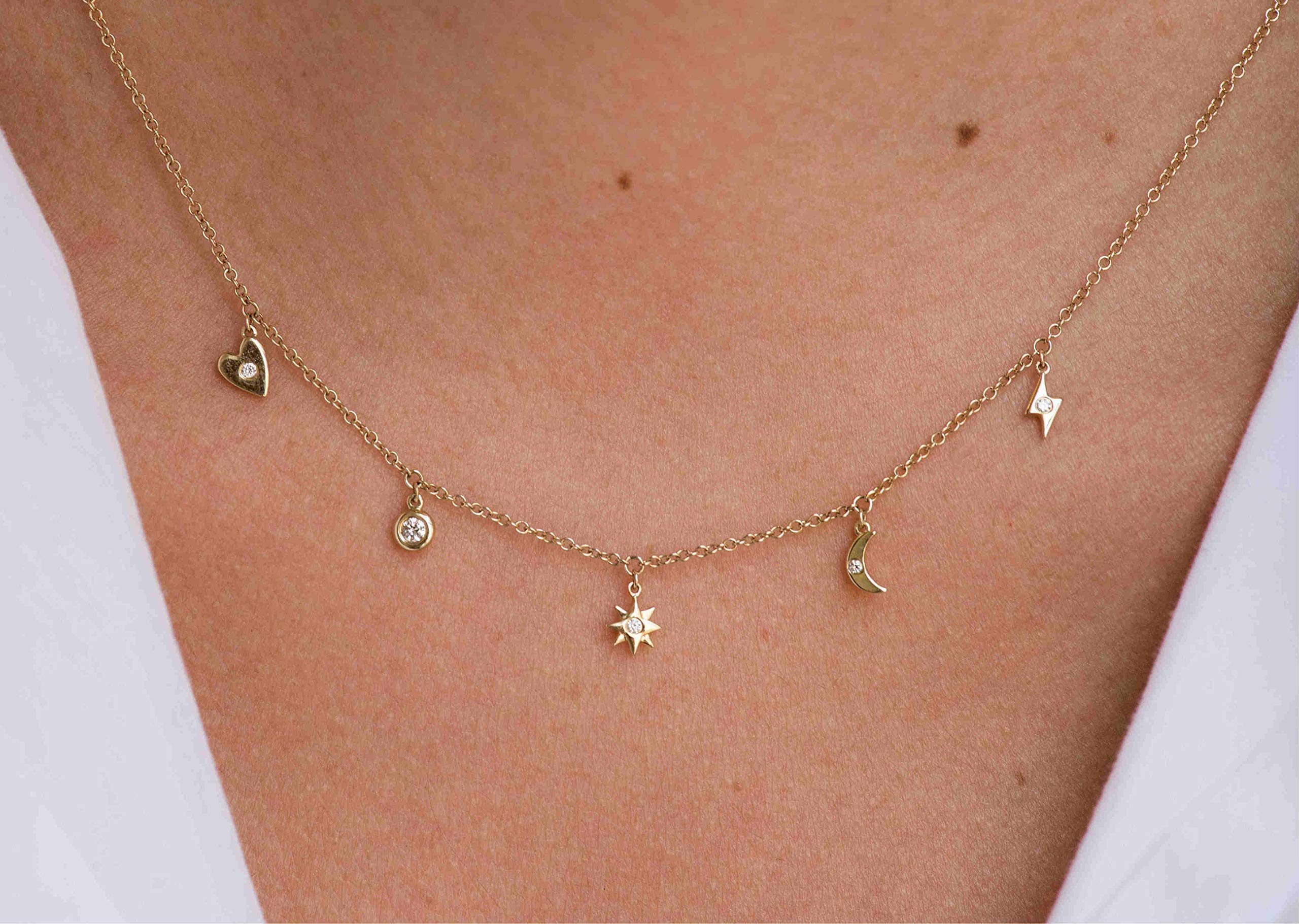 14K Gold Diamond Pendant Necklace for Women - Elegant Jewelry Gift for Birthday, Anniversary & Valentine's Day | Perfect for Layering & Everyday Wear