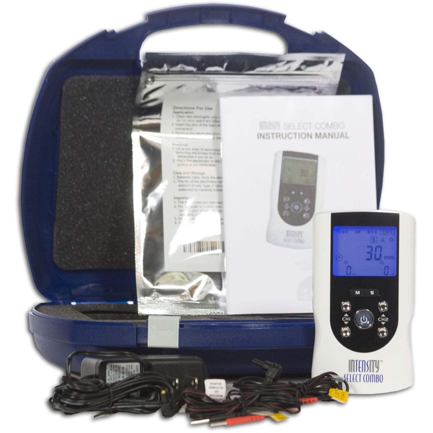 Professional TENS EMF IF Microcurrent Pulse Unit - Electrotherapy Device for Chronic Pain, Muscle & Nerve Relief - Full Body Massage Therapy with 4 Combo Modes - Perfect for Home Use, Physical Therapy & Post-Workout Recovery