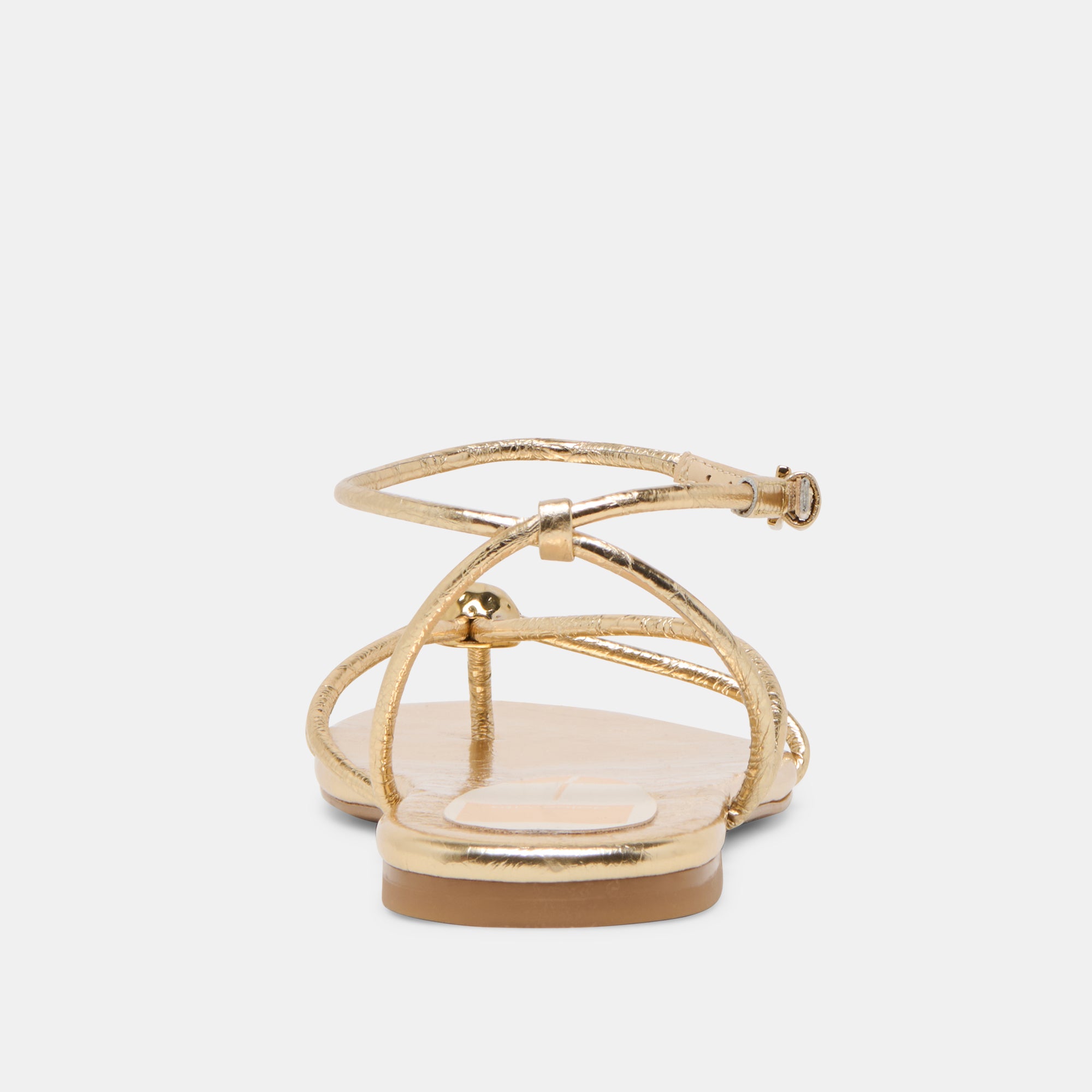 KENLEY Women's Gold Leather Sandals - Comfortable & Stylish Summer Casual Footwear for Beach, Vacation, and Everyday Wear