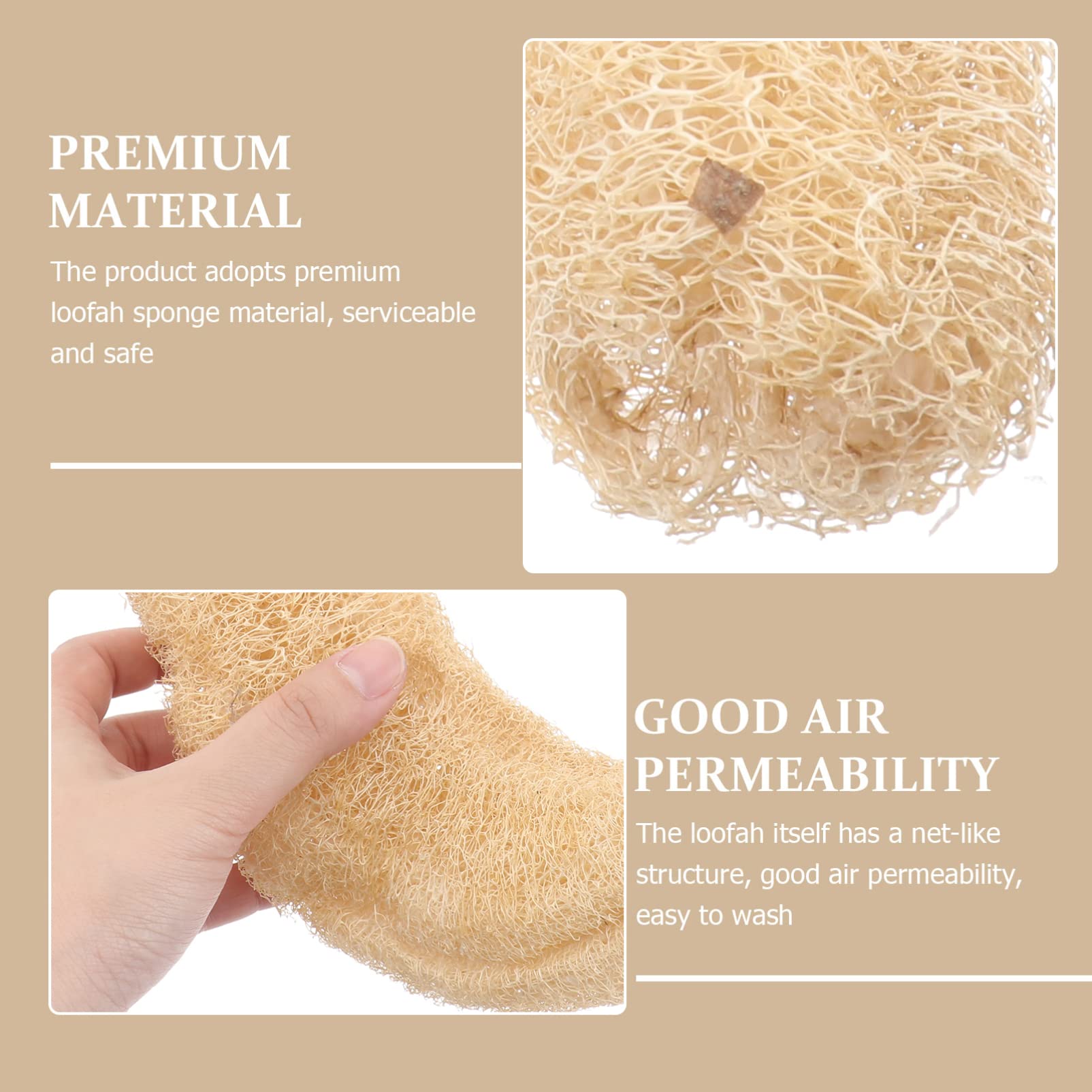 Beavorty Natural Loofah Sponge - Exfoliating Bath Scrubber for Women & Men | Washable & Reusable Body Scrub Towel | Perfect for Shower, Spa & Gentle Skin Exfoliation (1-Pack)