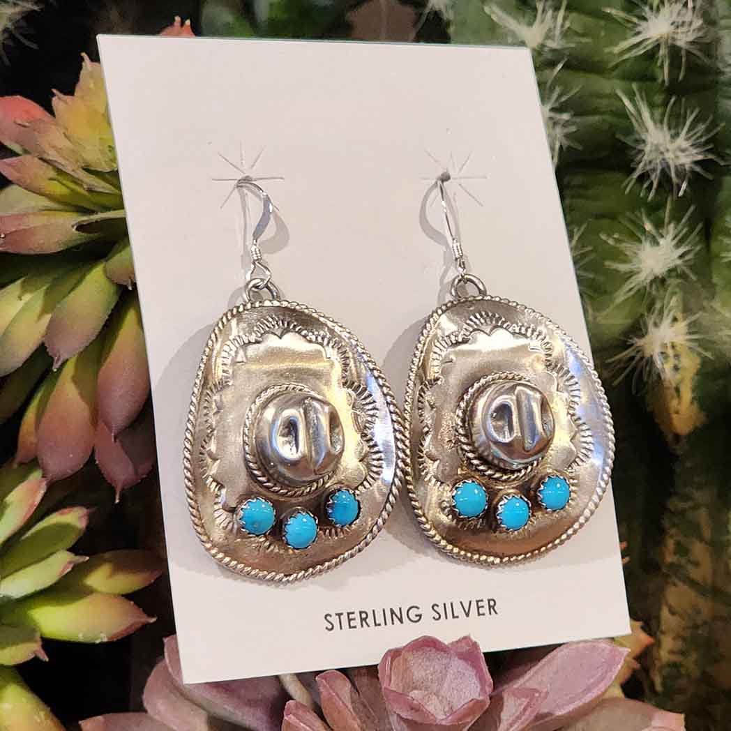 Stylish Van Cowboy Hat Earrings for Women - Western Fashion Accessories - Perfect for Country Music Concerts, Rodeos, and Cowgirl Outfits