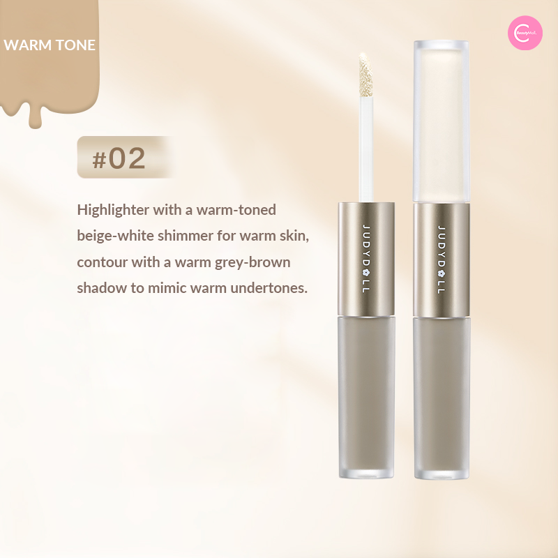 Judydoll Dual Ended Liquid Highlighter & Contour Stick - Creamy Makeup Highlighter & Contouring Stick for Face, Cheeks & Nose - Perfect for Everyday Makeup & Professional Contouring