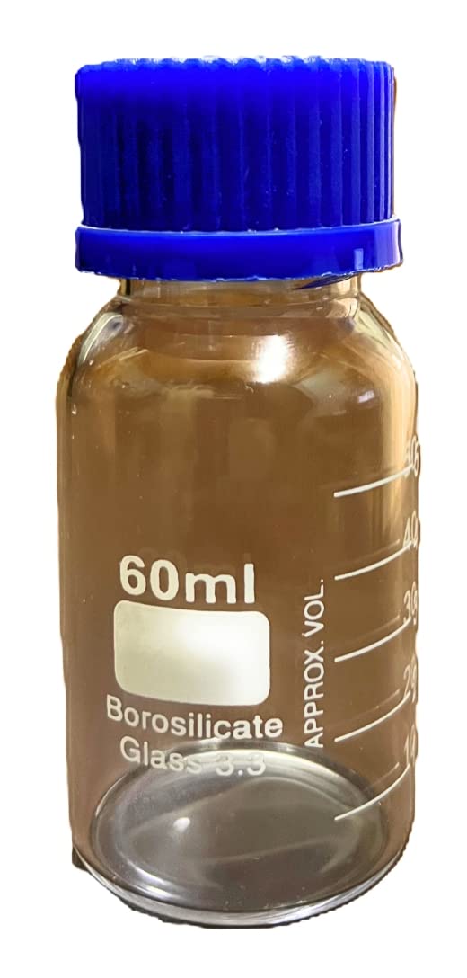 Lab-Grade Reagent Bottle with Secure Screw Cap - Ideal for Chemical Storage & Science Experiments