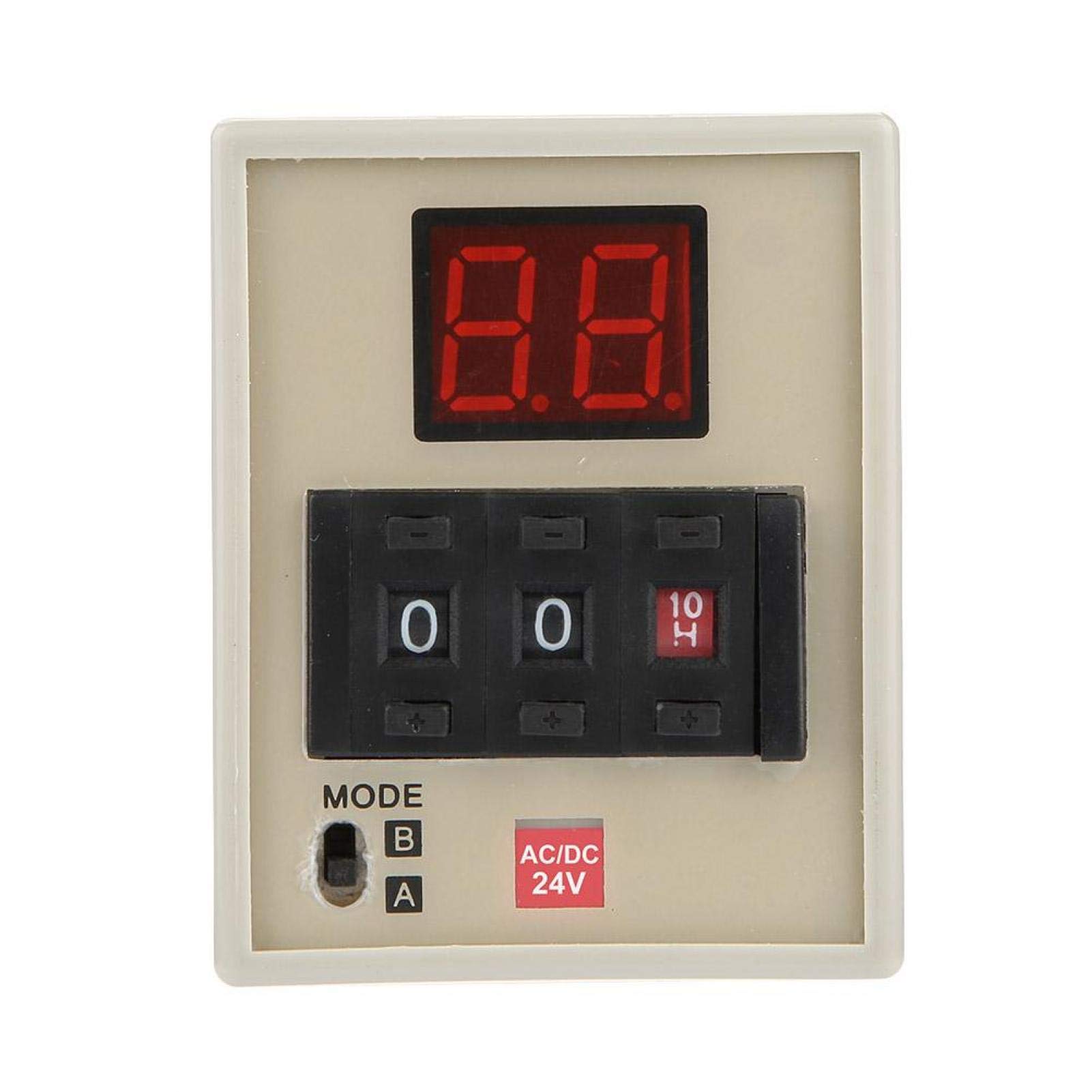 AH3-DM 0.01S-99H Digital Delay Timer Relay with LED Display - 24V AC/DC - Perfect for Industrial Automation, HVAC Systems, and Electrical Control Panels