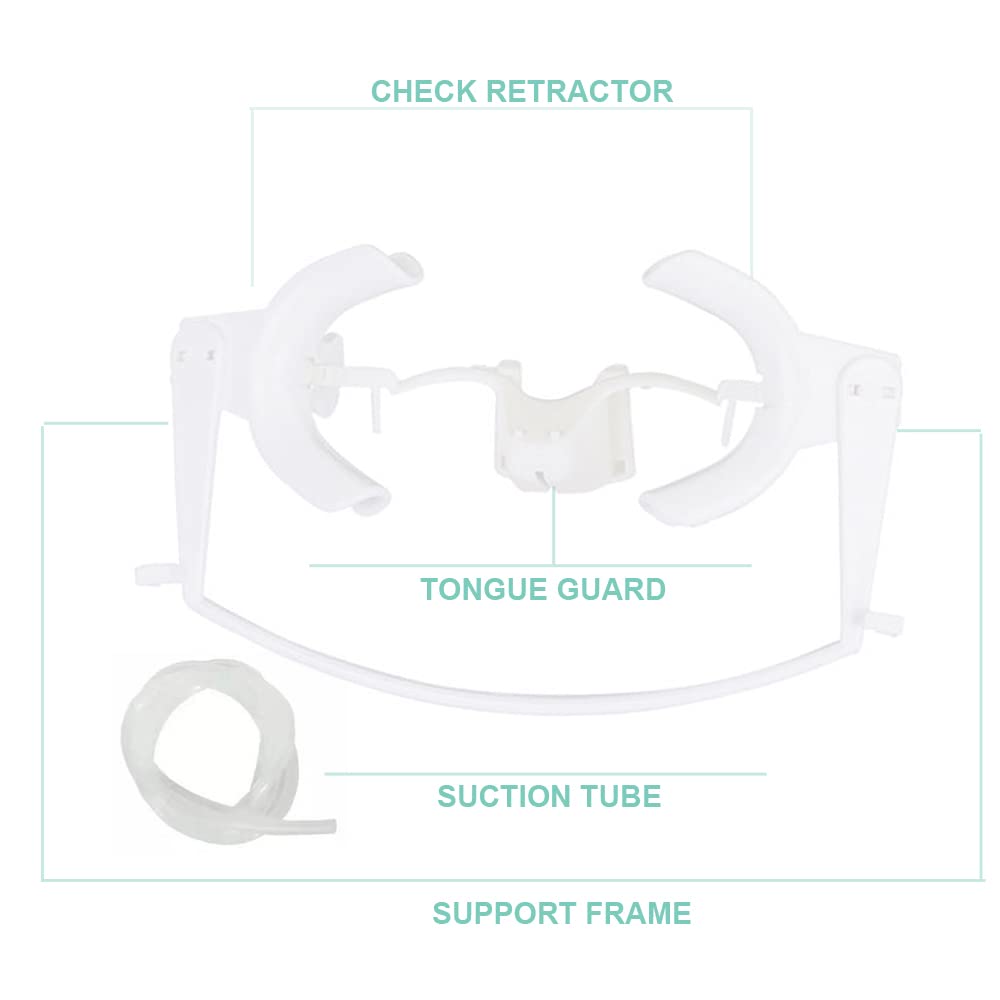 Fencia Dental Lip Cheek Retractor with Saliva Ejector & Tongue Guard - Professional Teeth Whitening & Orthodontic Treatment Tool for Dentists & Home Use - Perfect for Dental Procedures, Cosmetic Treatments & Oral Care