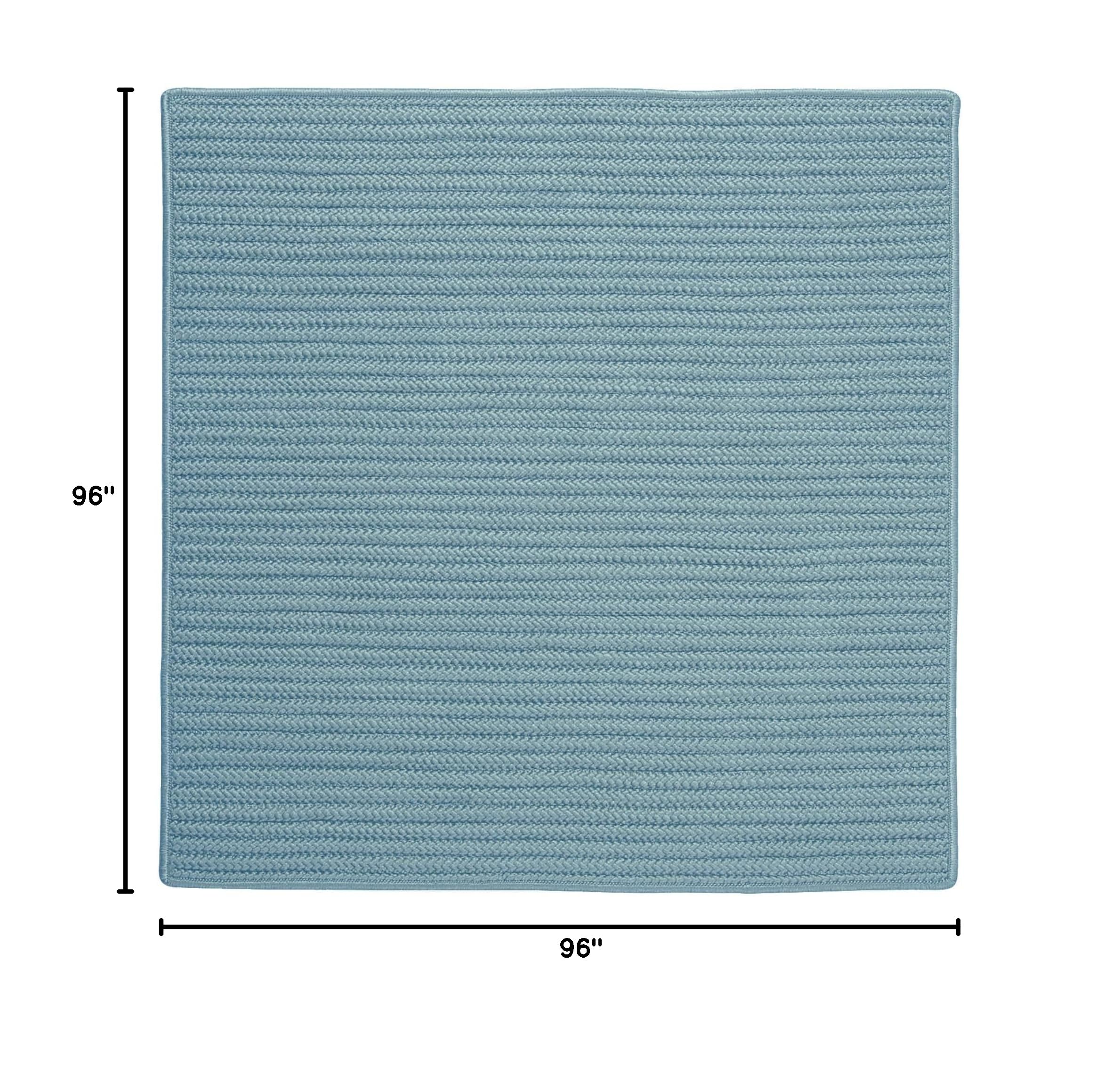 Simply Home Solid Turquoise Area Rug 8x8 - Soft & Durable for Living Room, Bedroom, or Office Decor
