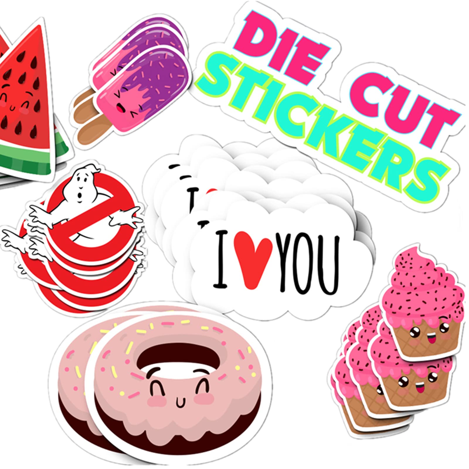Custom Stickers Personalized - Multi-Shape Die-Cut Labels with Custom Colors, Text & Logo - 120pcs Business Stickers for Branding, Events & Promotional Gifts - Perfect for Product Packaging, Mailers & Craft Projects