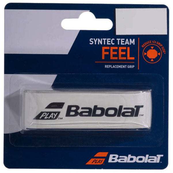 Babolat Syntec Team Replacement Tennis Grip - Premium White Grip for Tennis Rackets | Enhanced Comfort & Sweat Absorption | Perfect for Competitive Play & Training Sessions