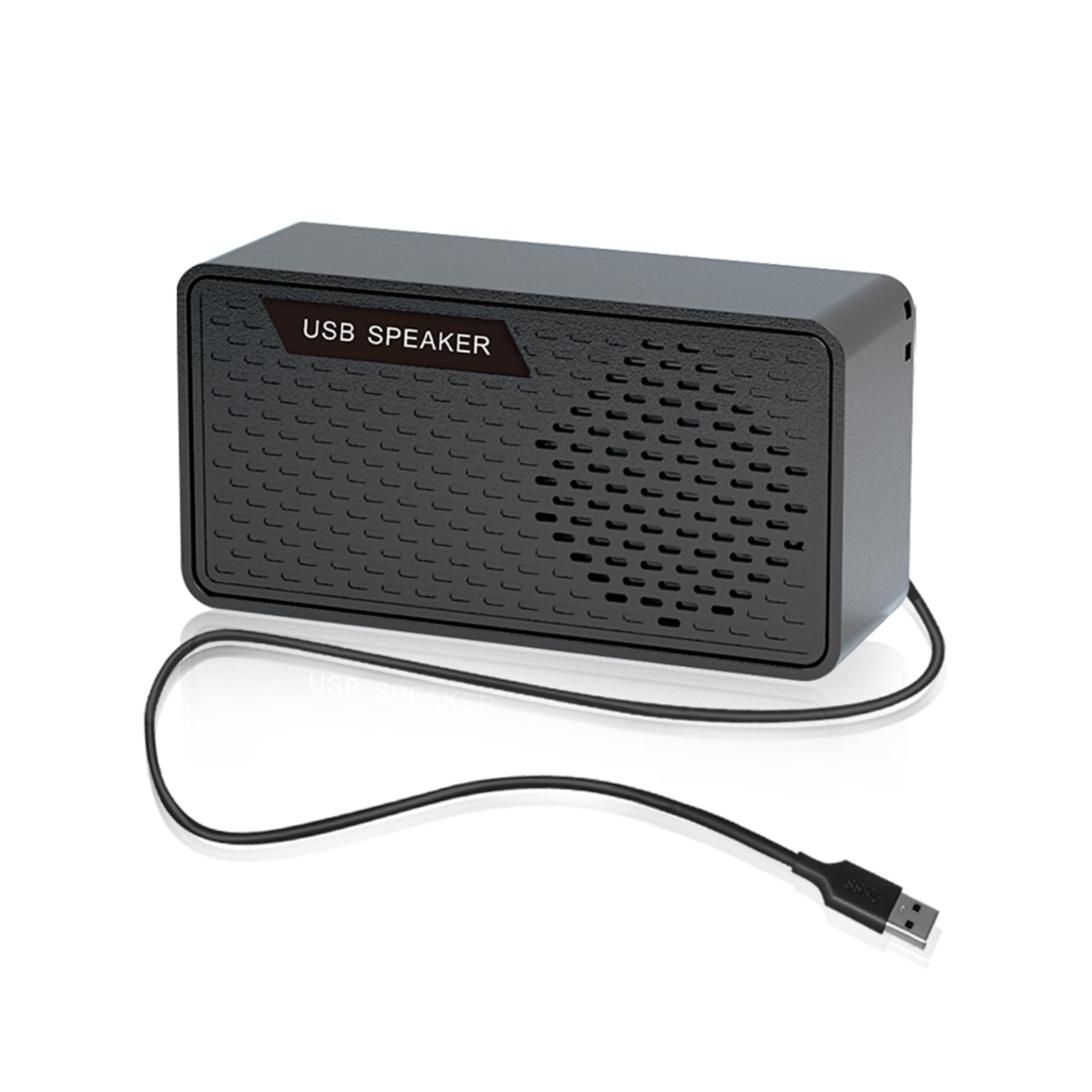 USB Powered Mini Computer Speakers - Compact Stereo Sound Bar for Laptop, Desktop & Notebook | Plug & Play Space-Saving Design | Perfect for Home Office, Gaming & Video Conferencing (Black)
