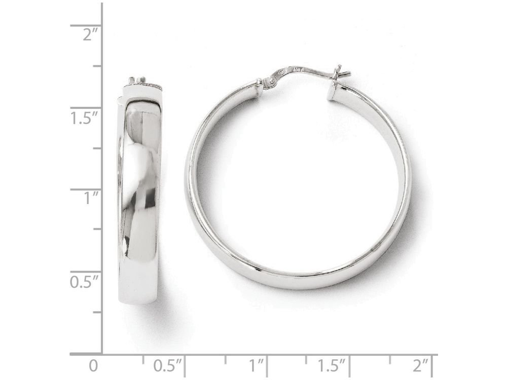 FJC Finejewelers Sterling Silver Polished Hinged Hoop Earrings for Women - Classic Elegant Circle Earrings for Everyday Wear & Special Occasions