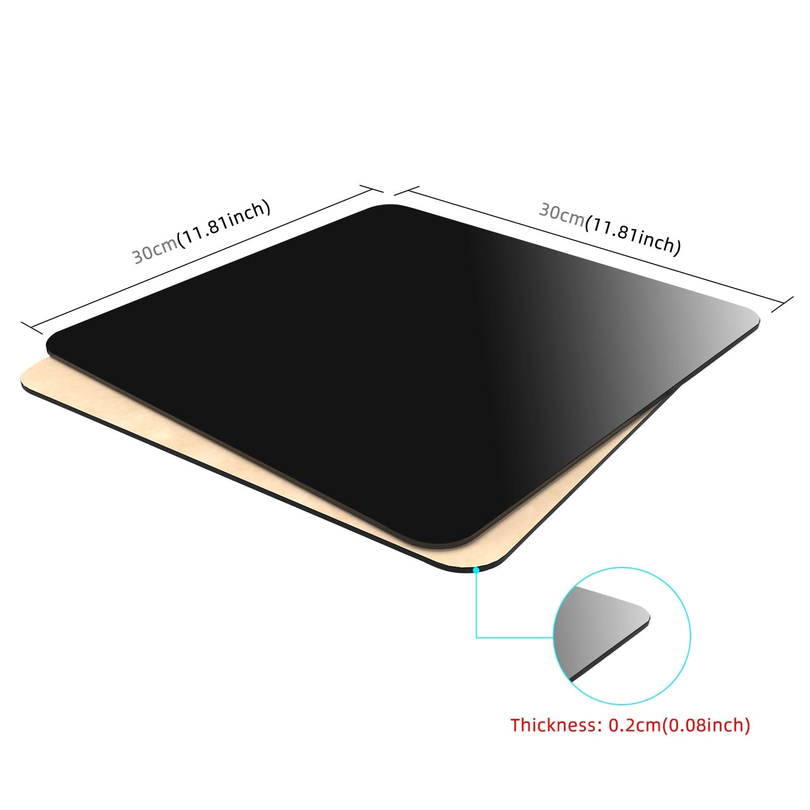 PULUZ 30cm/12 Inch White & Black Acrylic Reflective Photography Backdrop Board - Small Product Tabletop Shooting Display Background for Jewelry, Cosmetics & Food Photography (12x12 Inch)