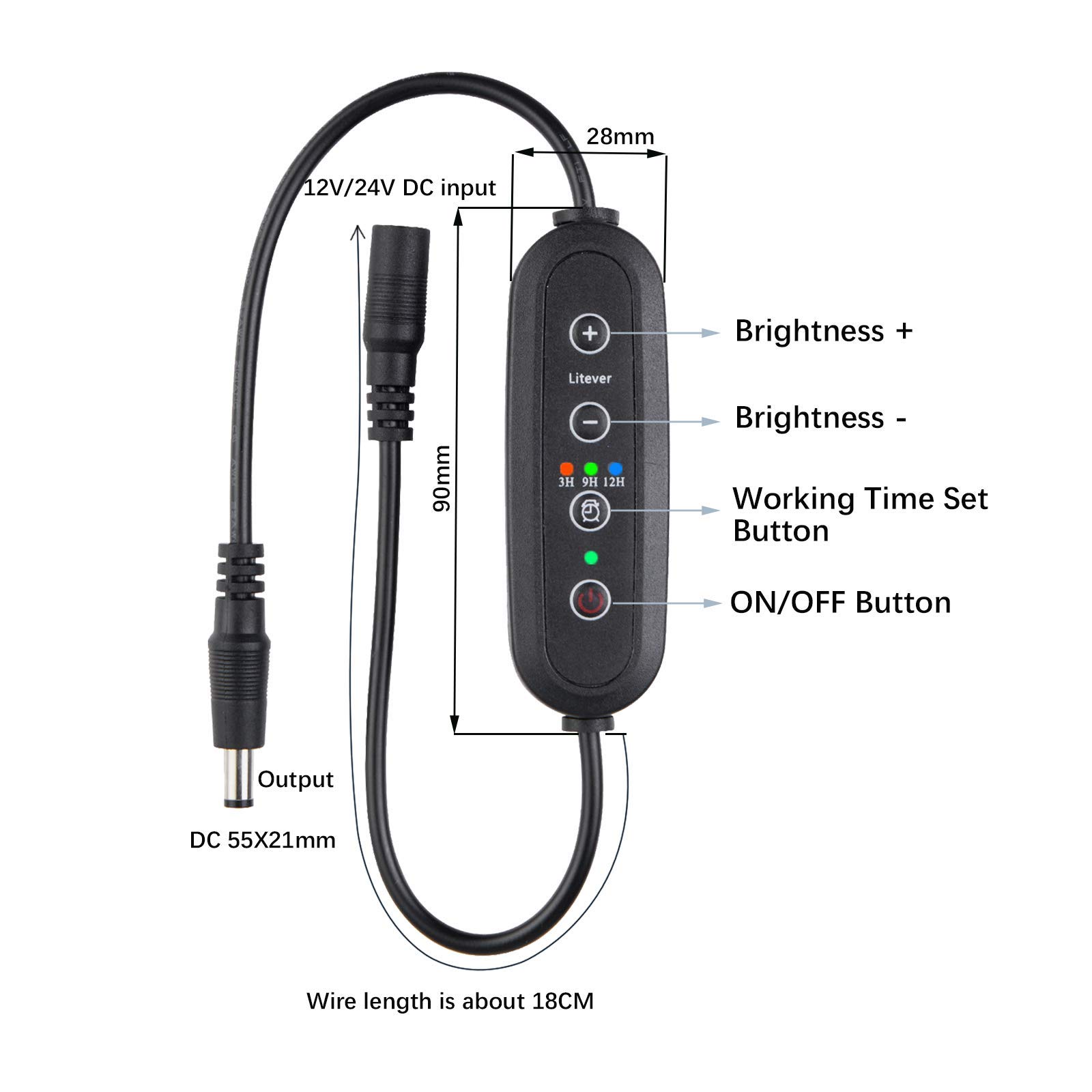 Litever 45W LED Grow Light Strip Kit with Timer for Indoor Plants - Perfect for Hydroponics, Greenhouses, and Home Gardening