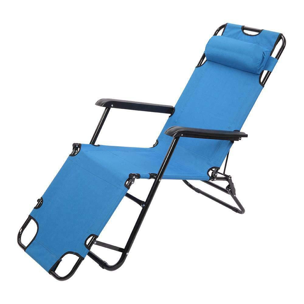 NZX Outdoor Reclining Chaise Lounge Chair - Portable Folding Pool Patio Bed for Camping, Beach, Backyard Relaxation | Water-Resistant & Lightweight for Travel, Picnics, and Sunbathing