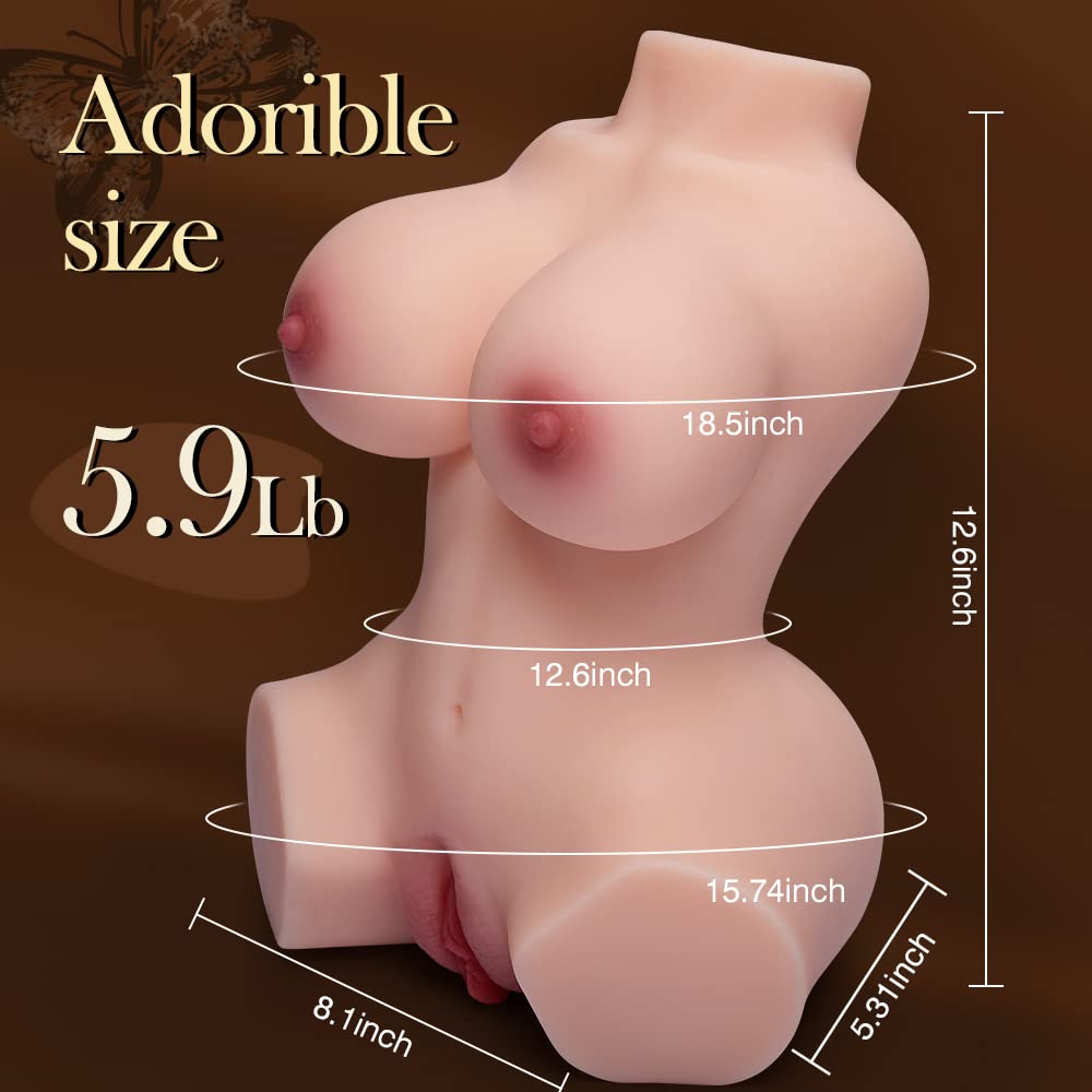 Realistic Male Masturbator Doll with 3-in-1 Torso, Boobs, Vagina & Anal - Goyha Lifelike Love Doll with Built-in Spine & 5.9lb Weight - Perfect for Discreet Solo Play, Adult Fantasy Fulfillment & Couples Exploration