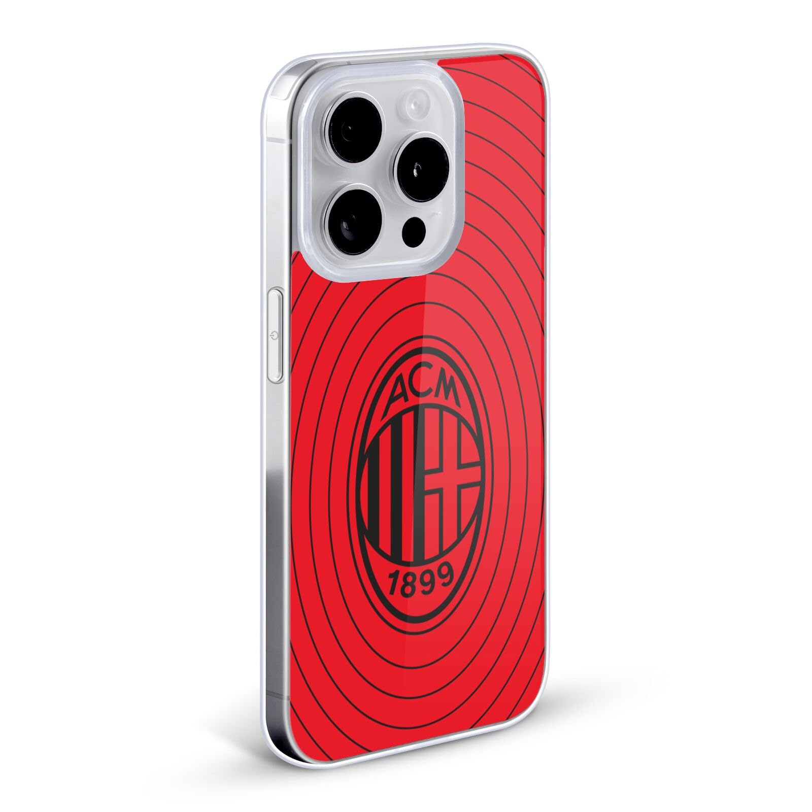 Official AC Milan Red & Black Art Soft Gel Case for Apple iPhone 12 Pro Max - Durable Protection with Stylish Team Design - Perfect for Soccer Fans & Match Day