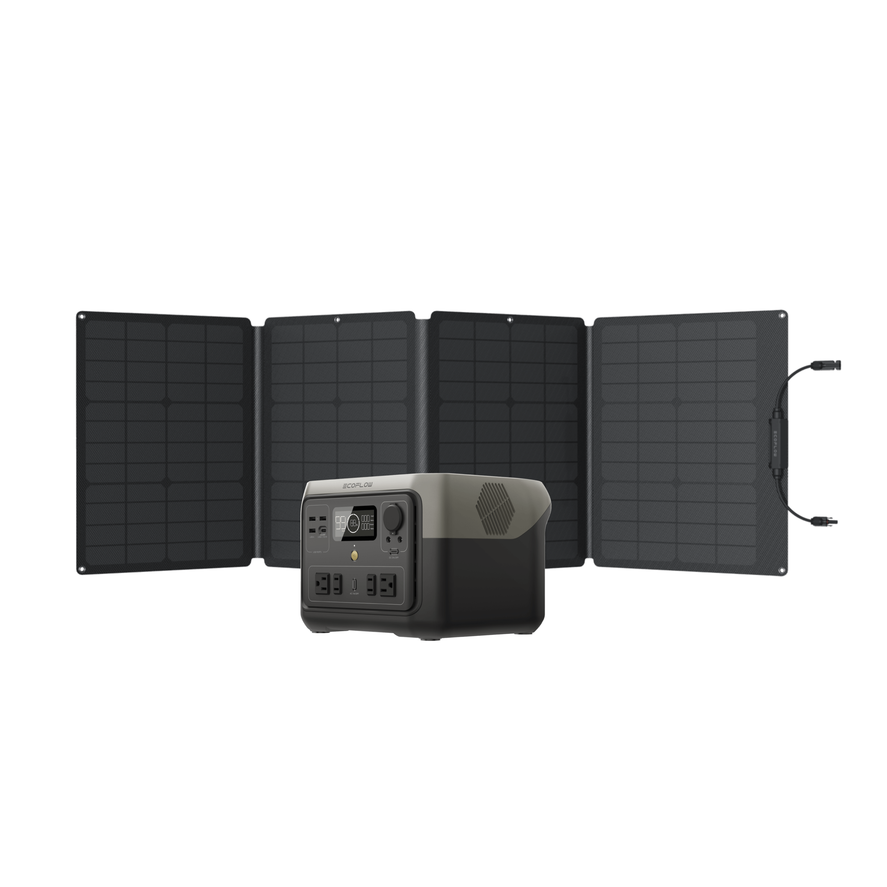 EcoFlow RIVER 2 Max Portable Power Station with 110W Solar Panel - Perfect for Camping, RV Trips & Emergency Backup Power