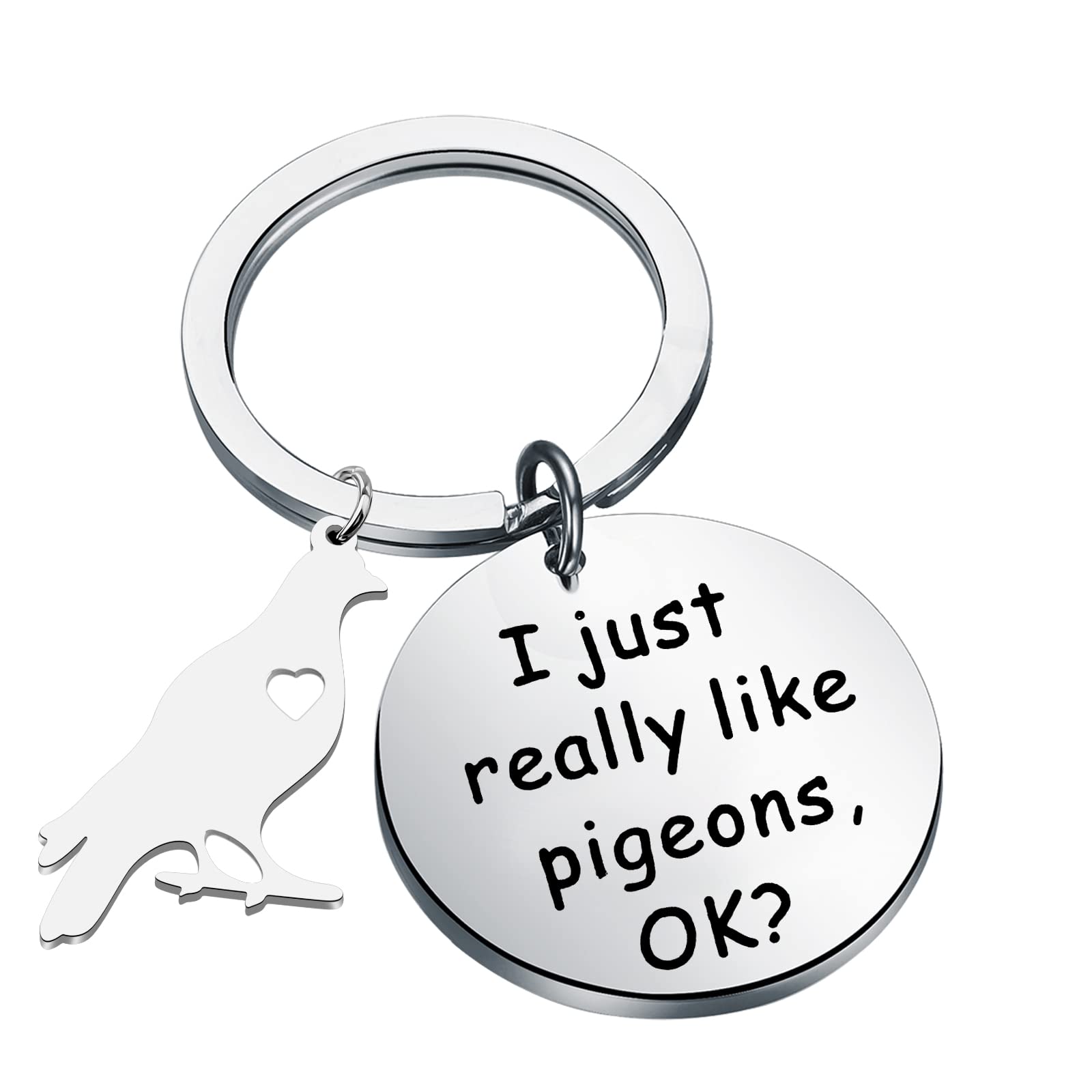 Gzrlyf Pigeon Keychain - Unique Gift for Pigeon Lovers, Owners, Trainers & Breeders - Perfect for Bird Enthusiasts & Pigeon-Themed Gifts - Great for Everyday Carry, Key Rings & Animal Lover Presents