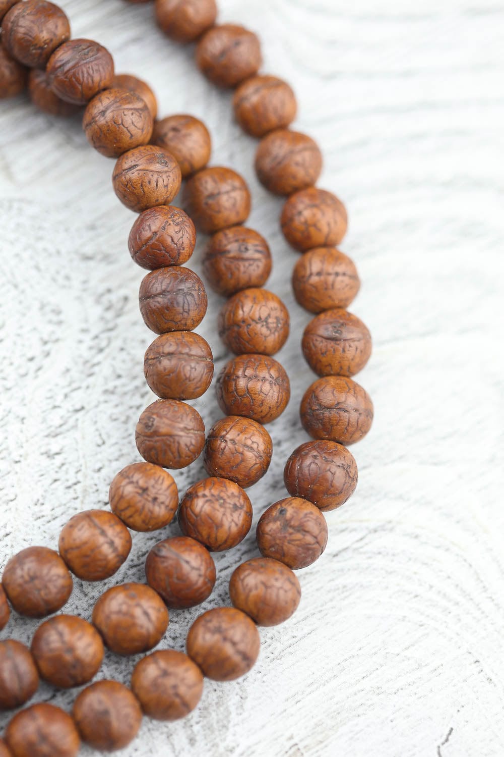 Authentic Antique Bodhi Mala Prayer Beads - 108 Natural Seeds for Meditation, Yoga & Spiritual Practice - Buddhist & Hindu Prayer Necklace for Mindfulness & Stress Relief