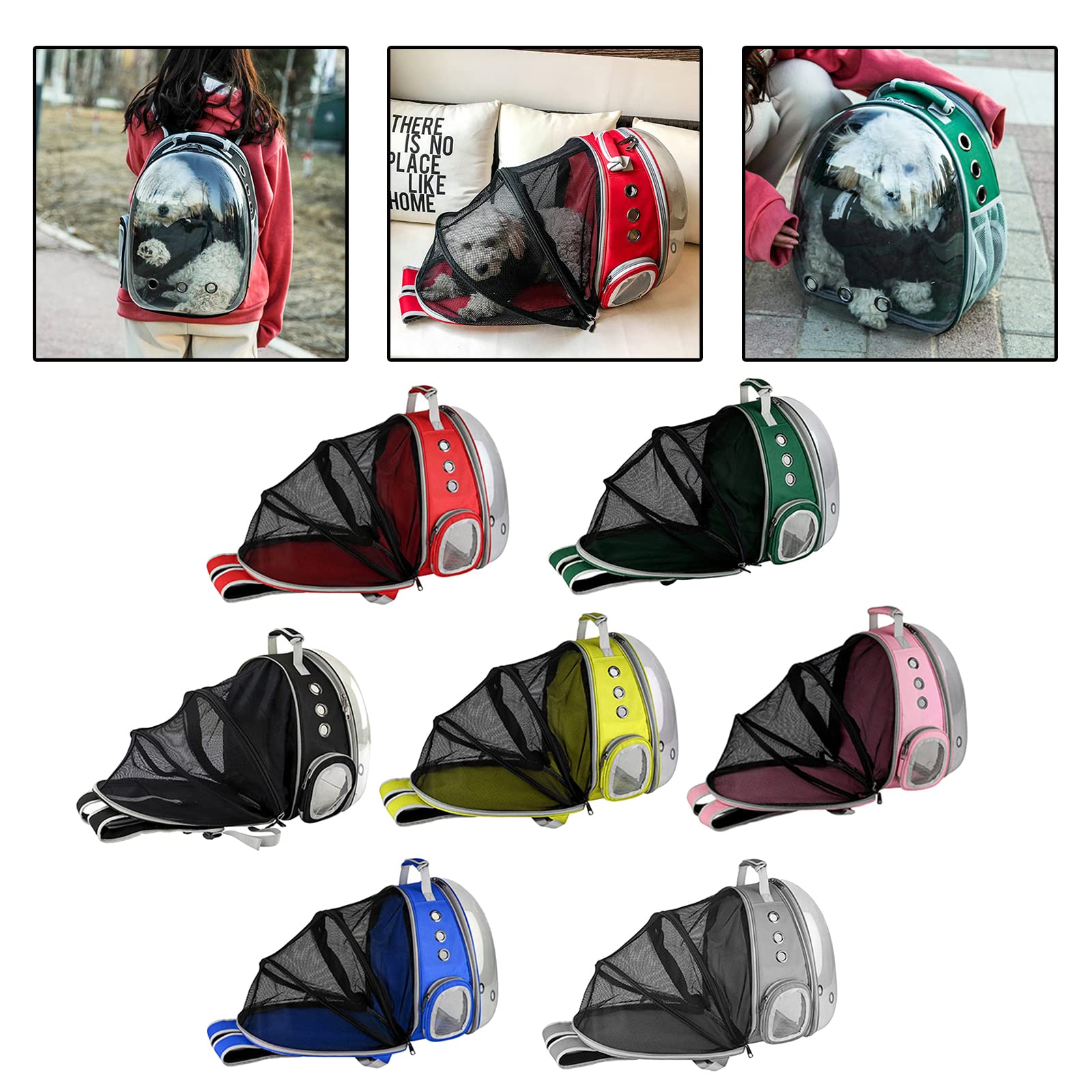 Enakshi Expandable Cat Carrier Backpack - Clear Bubble Pet Travel Backpack for Cats & Small Dogs, Airline Approved, Breathable & Durable, Perfect for Hiking, Traveling, Sightseeing & Outdoor Adventures | Yellow