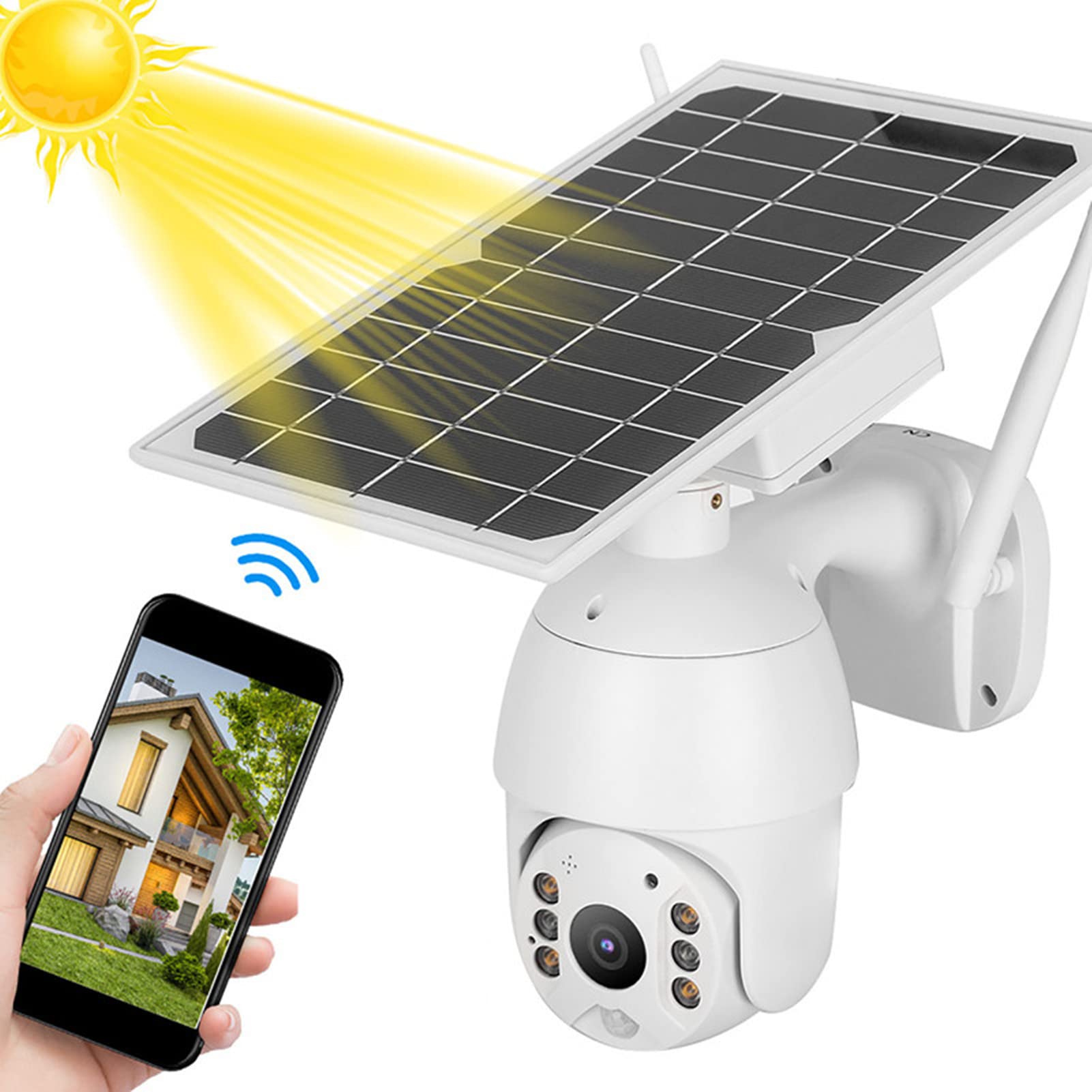 4G Solar Security Camera Outdoor Wireless - 1080P HD, PTZ, Night Vision, IP66 Waterproof, Smart Home Surveillance System for Yard/Garden/Farm (US Frequency) | Ideal for Remote Property Monitoring & 24/7 Security