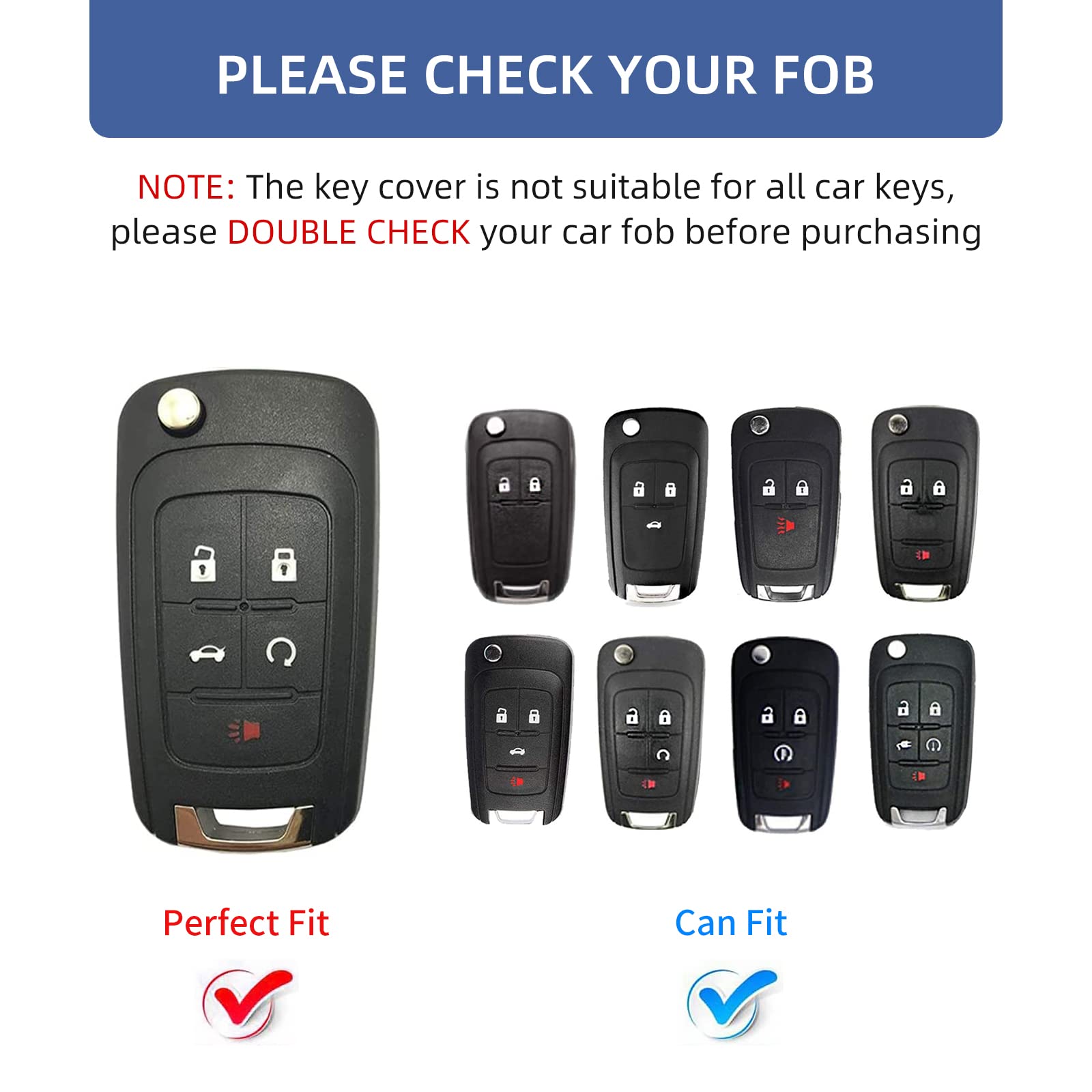 Premium TPU Key Fob Cover for Chevy, GMC, Buick - Protective Case for Encore, Terrain, Malibu, Camaro, Cruze, Impala, Equinox, Volt, Spark, Sonic - Durable Smart Key Accessory (Purple) - Perfect for Everyday Protection & Style