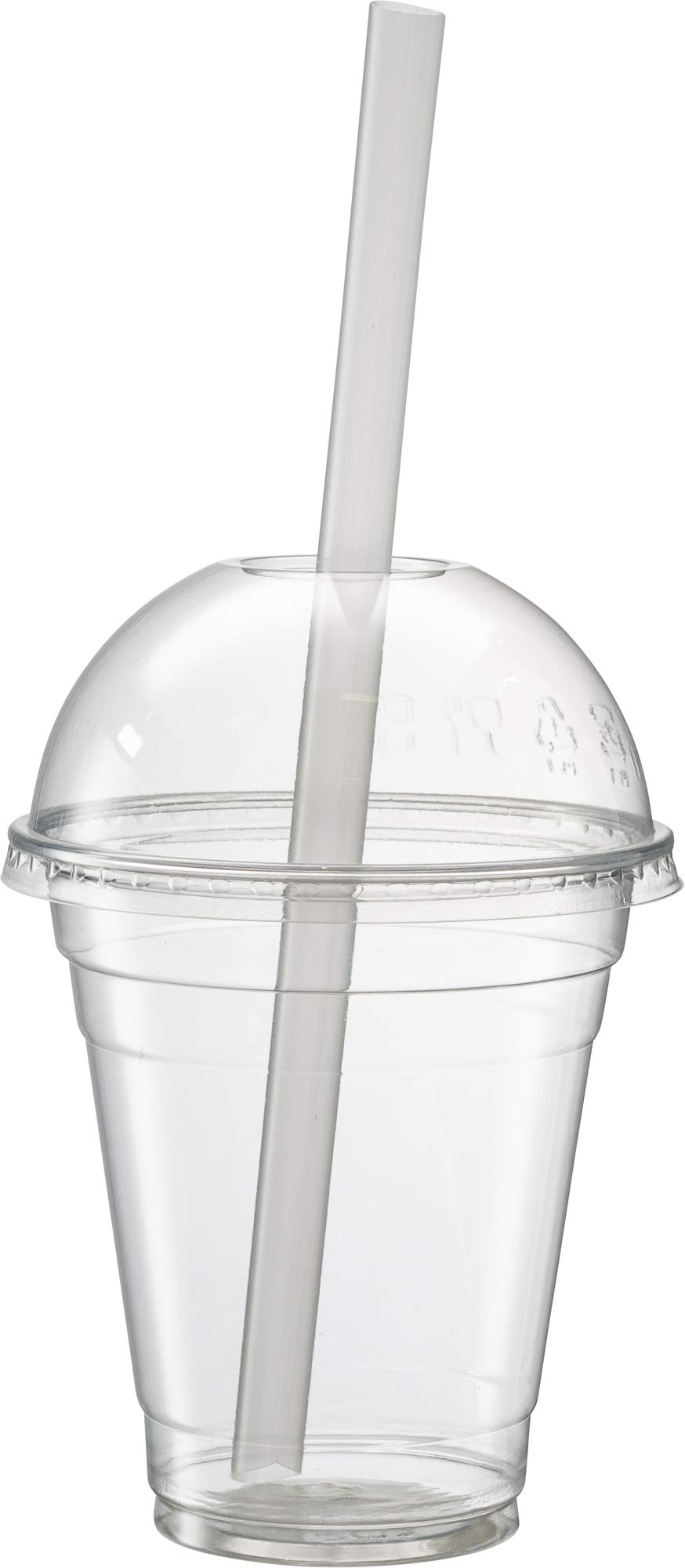 50 Sets - 20 Oz Crystal Clear PET Plastic Cups with Dome Lids for Iced Coffee, Cold Drinks, Milkshakes, Smoothies - Perfect for Parties, Cafes, and Takeout Beverages