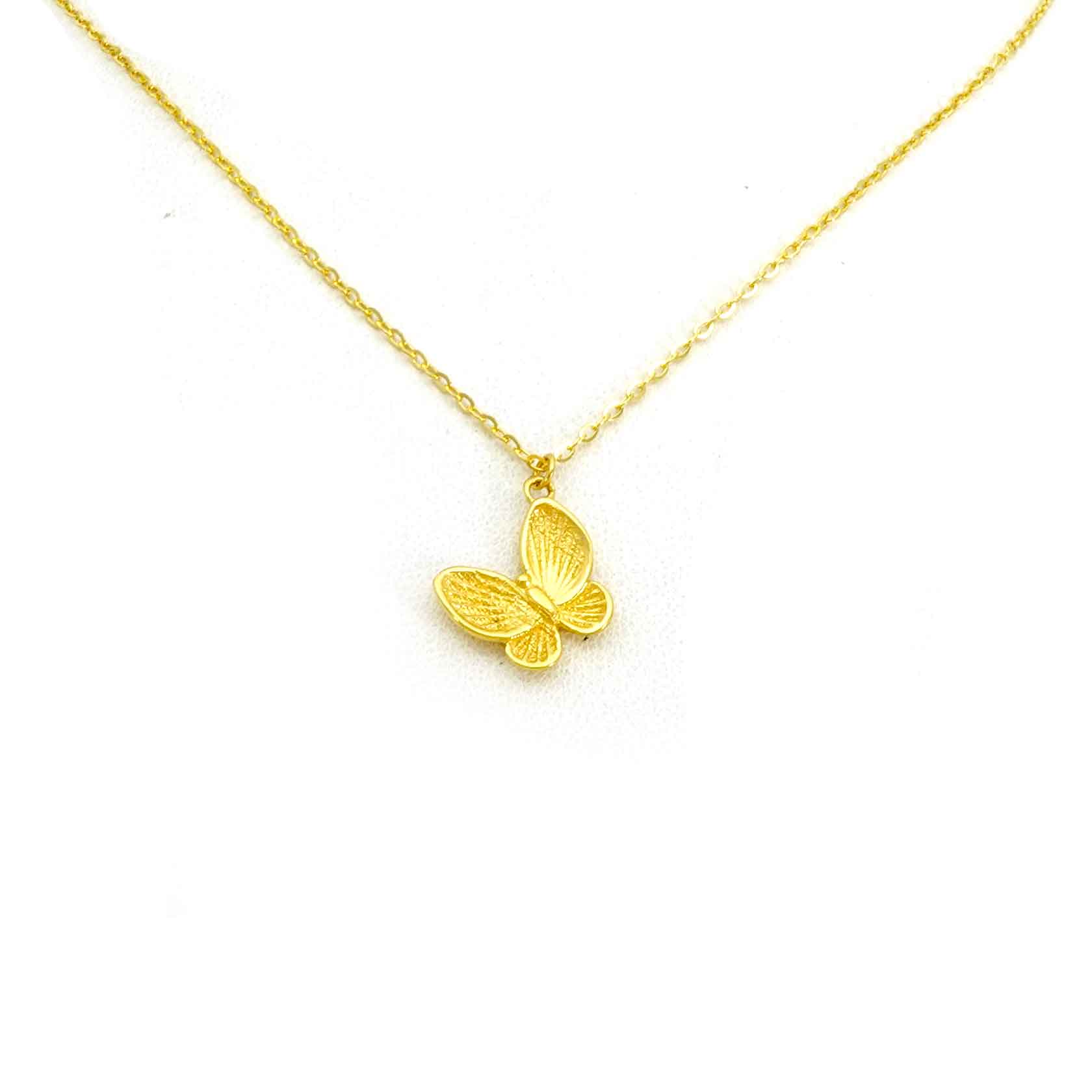 24K Gold Butterfly Necklace for Women - Elegant & Hypoallergenic Jewelry Gift for Birthday, Anniversary & Valentine's Day - Perfect for Parties, Weddings & Special Occasions