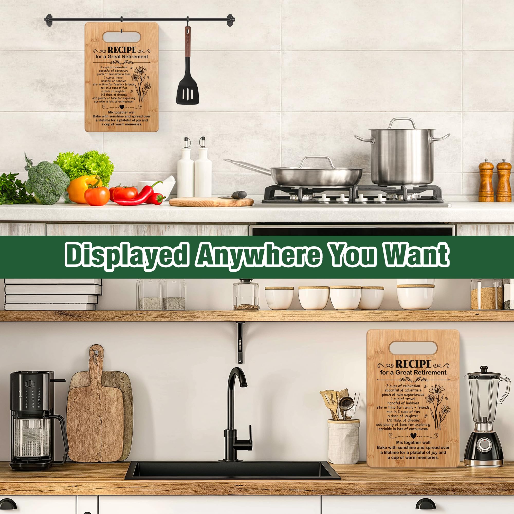 Retirement Cutting Board Gift for Women - Coworker Boss Friend - Perfect for Retirement Parties
