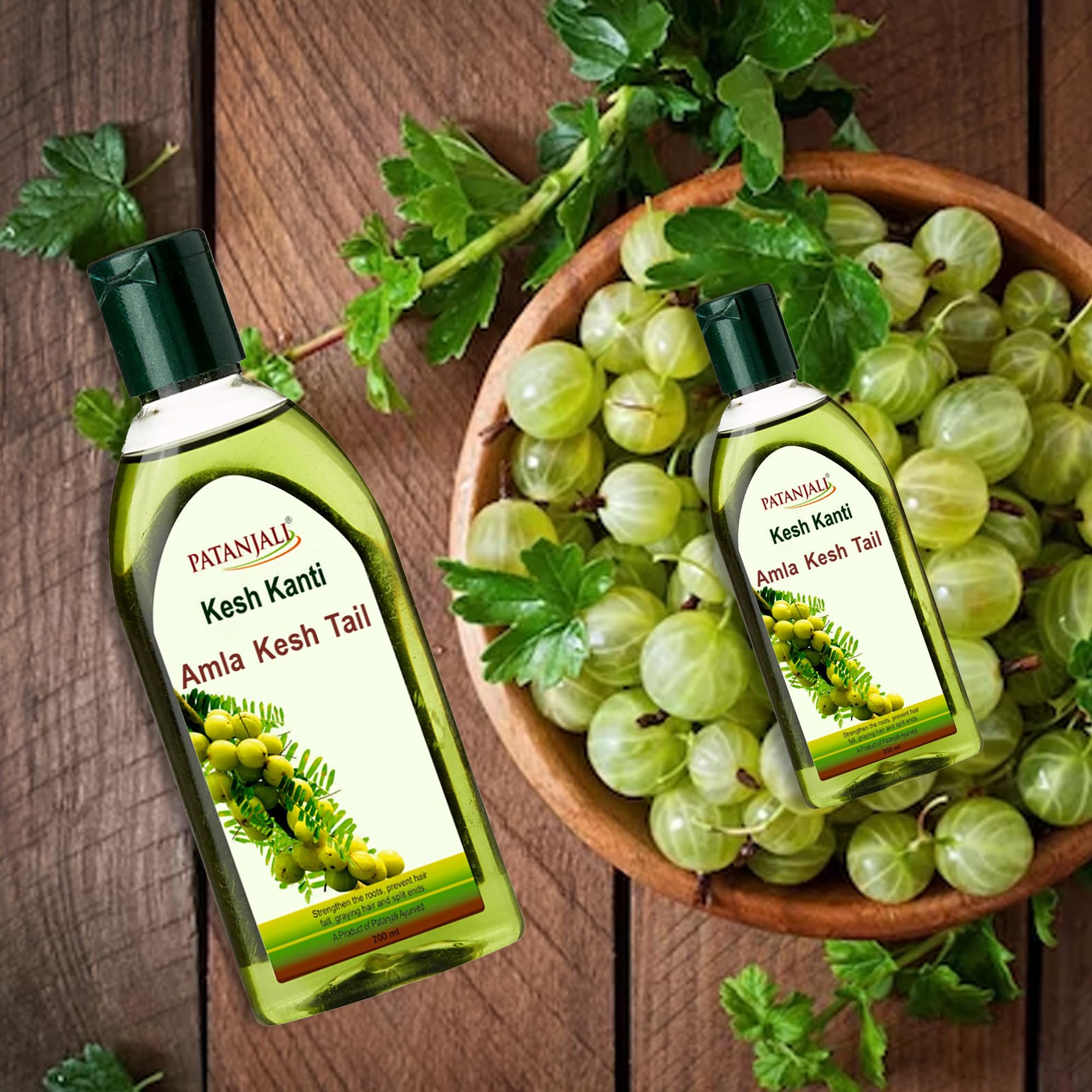 Patanjali Kesh Kanti Amla Hair Oil 200ml - Natural Ayurvedic Hair Growth Treatment for Dry & Damaged Hair - Promotes Stronger, Shinier Locks - Perfect for Daily Hair Care & Scalp Massage