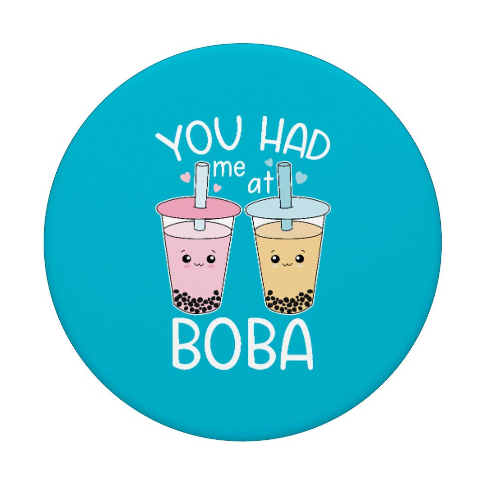 Cute Kawaii Bubble Tea PopSockets Swappable PopGrip - Boba Phone Grip Stand for iPhone & Samsung - Perfect for Bubble Tea Lovers & Anime Fans