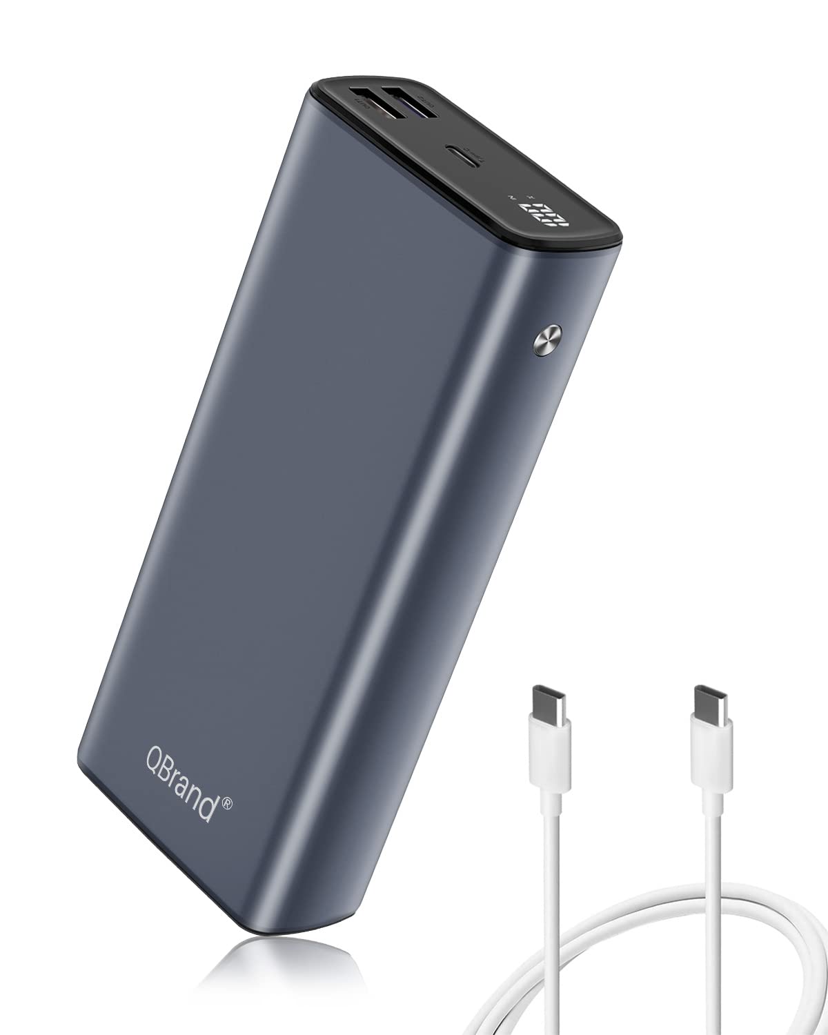 65W 30000mAh Portable Laptop Charger Power Bank with QC 3.0 Fast Charging - Dual USB C Battery Pack for MacBook, Dell, HP, Lenovo, iPad, iPhone, Samsung, Nintendo Switch - Perfect for Travel, Business & Outdoor Use