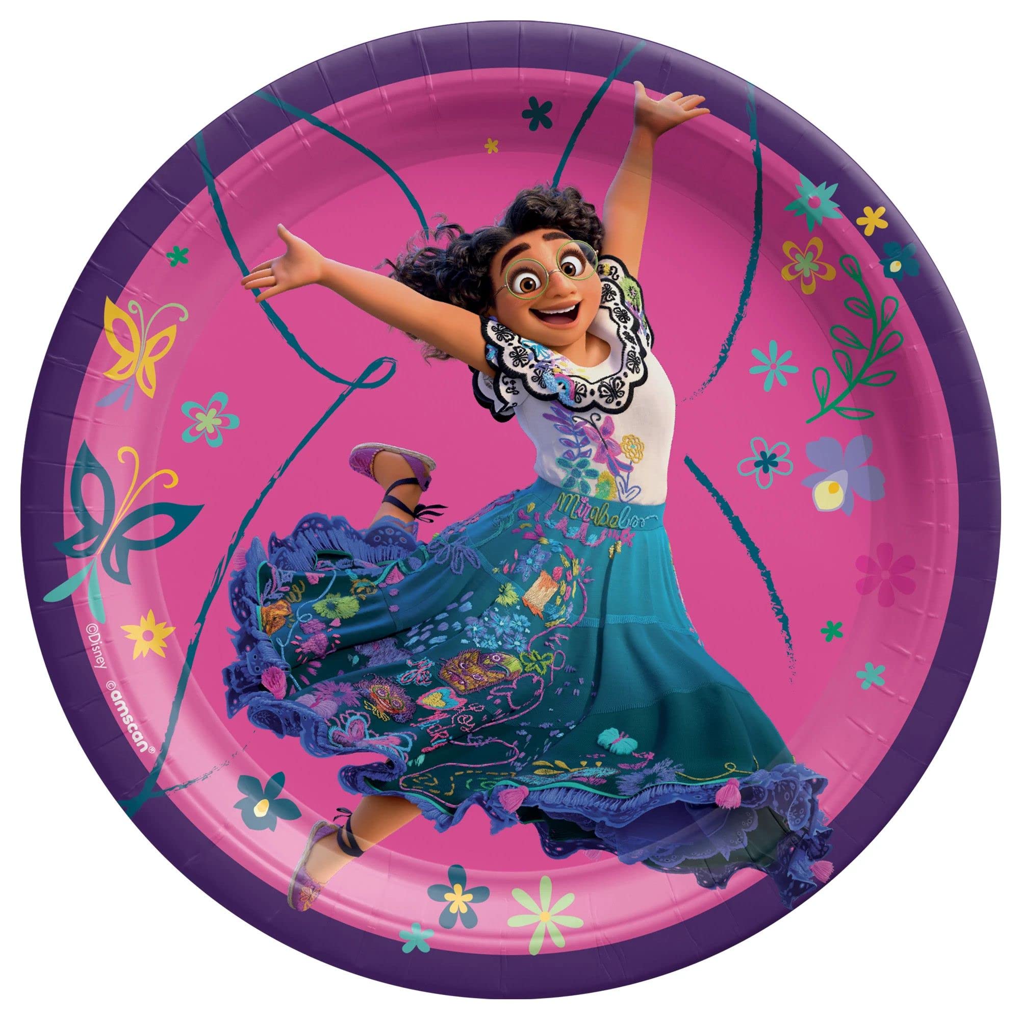Amscan Encanto Birthday Party Supplies Bundle - 16-Piece Set with Cake Plates, Cups, Napkins & Table Cover for Disney Themed Parties, Kids Celebrations & Family Gatherings